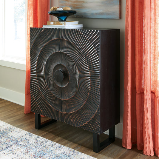 Cape Furniture Outlet - Ashley Furniture - Fosterman Accent Cabinet - Accent Cabinet / Distressed Black - A4000660