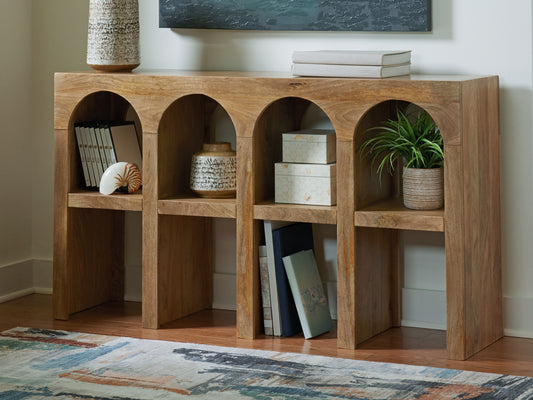 Cape Furniture Outlet - Ashley Furniture - Luzmanacy Console Sofa Table - Console Sofa Table / Natural Brown - A4000664