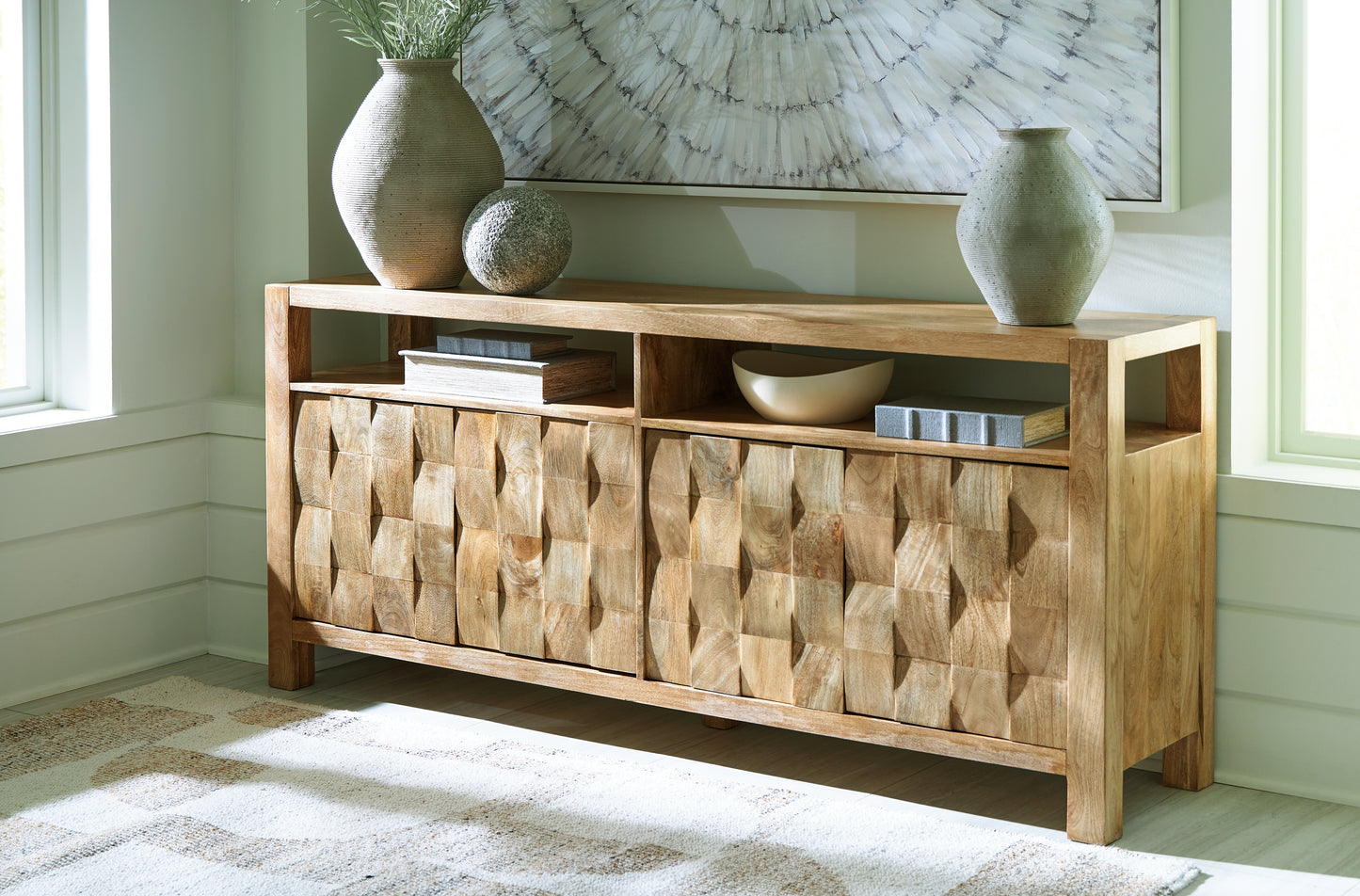 Cape Furniture Outlet - Ashley Furniture - Hudwick Accent Cabinet - Accent Cabinet / Natural Brown - A4000672