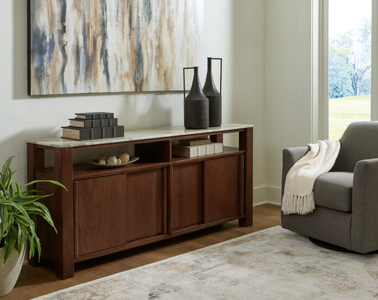 Cape Furniture Outlet - Ashley Furniture - Tobinville Accent Cabinet - Accent Cabinet / Dark Brown - A4000673
