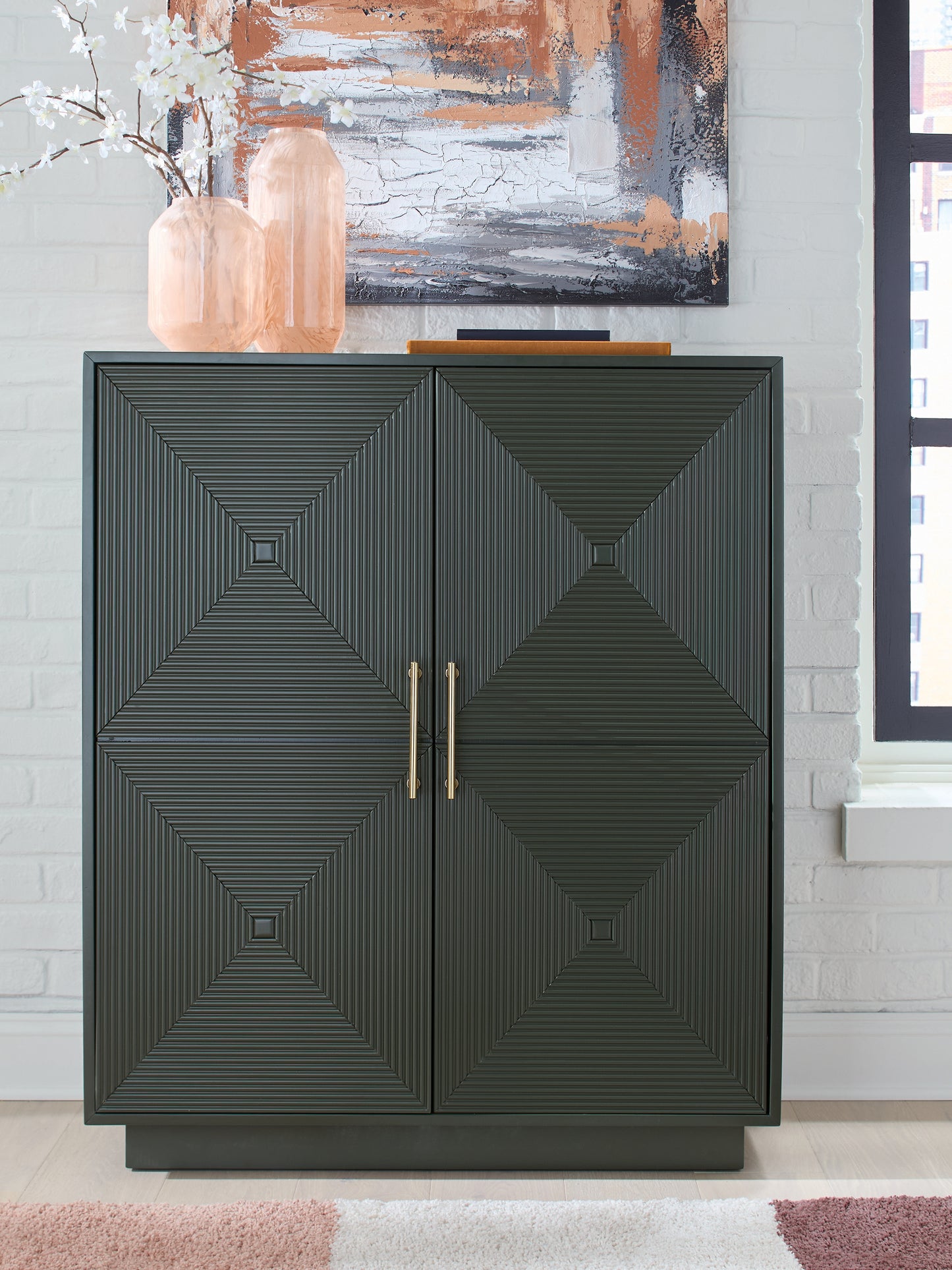 Cape Furniture Outlet - Ashley Furniture - Geirwood Accent Cabinet - Accent Cabinet / Dark Green - A4000676