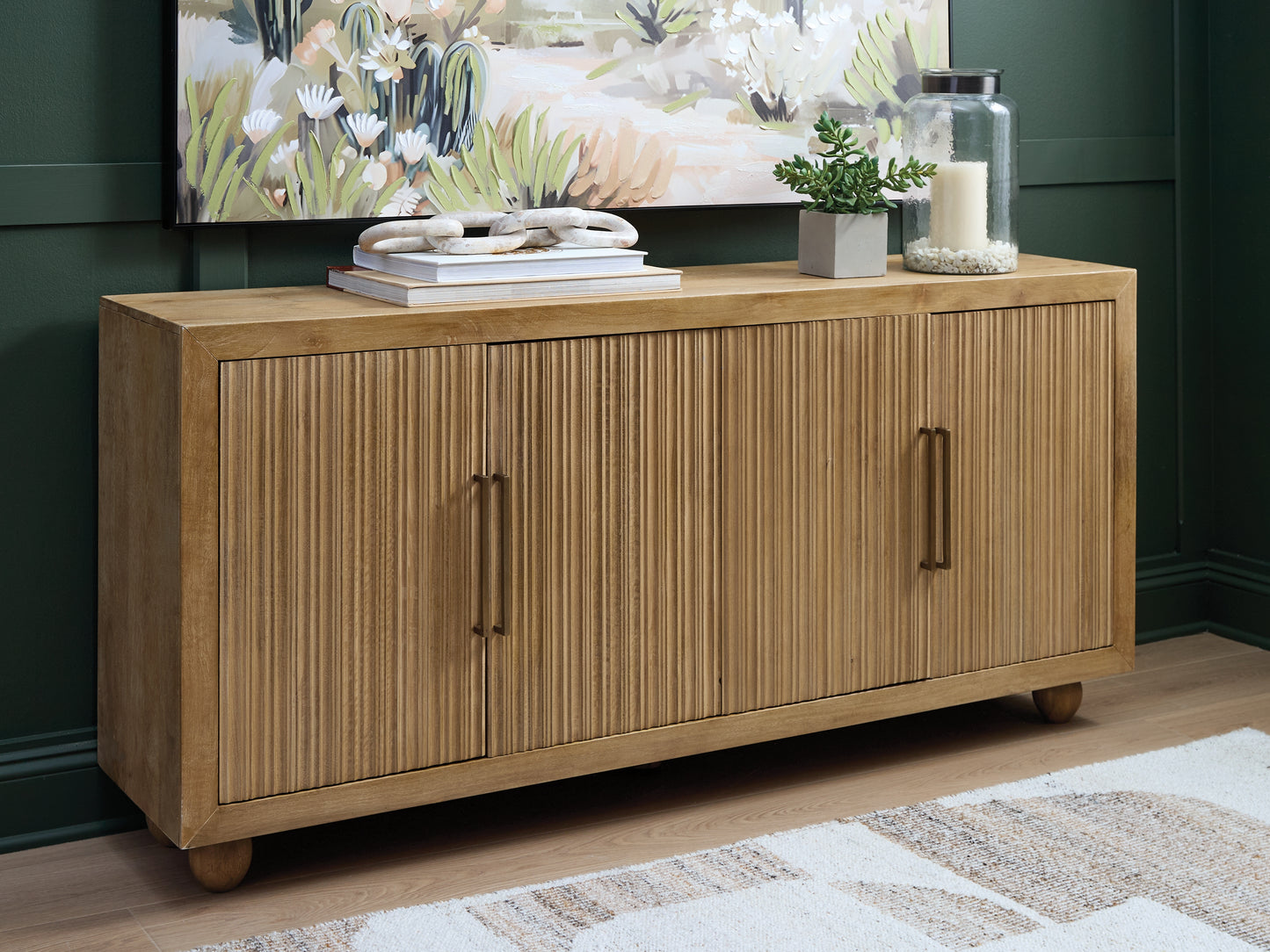 Cape Furniture Outlet - Ashley Furniture - Niam Accent Cabinet - Accent Cabinet / Light Antique Beige - A4000684