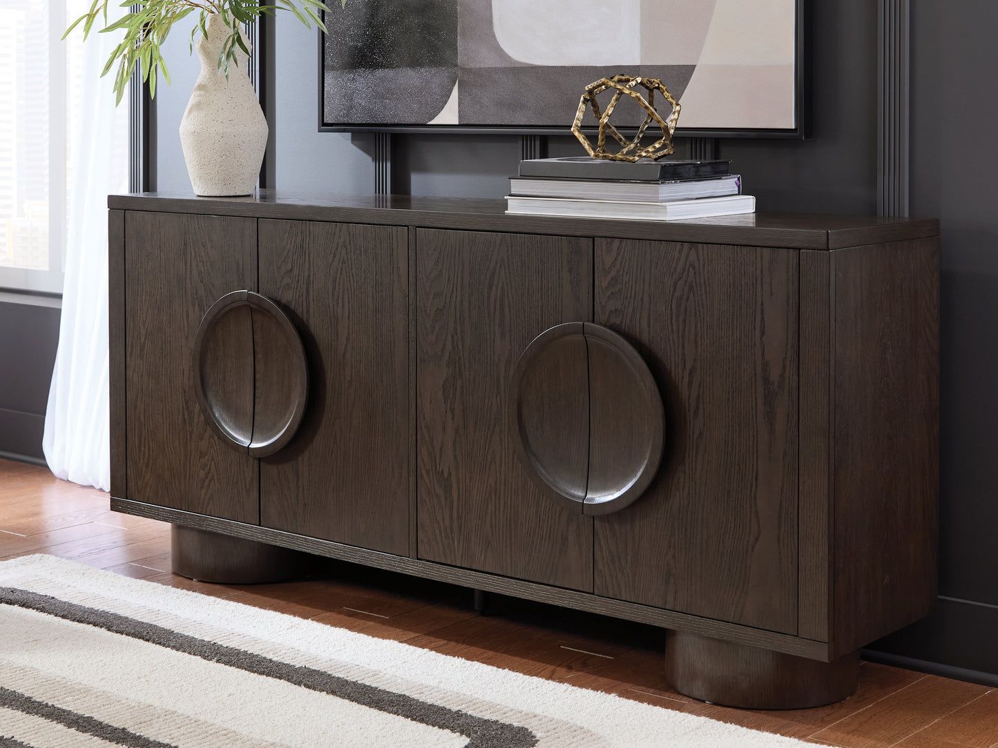 Cape Furniture Outlet - Ashley Furniture - Veeda Accent Cabinet - Accent Cabinet / Dark Brown - A4000703