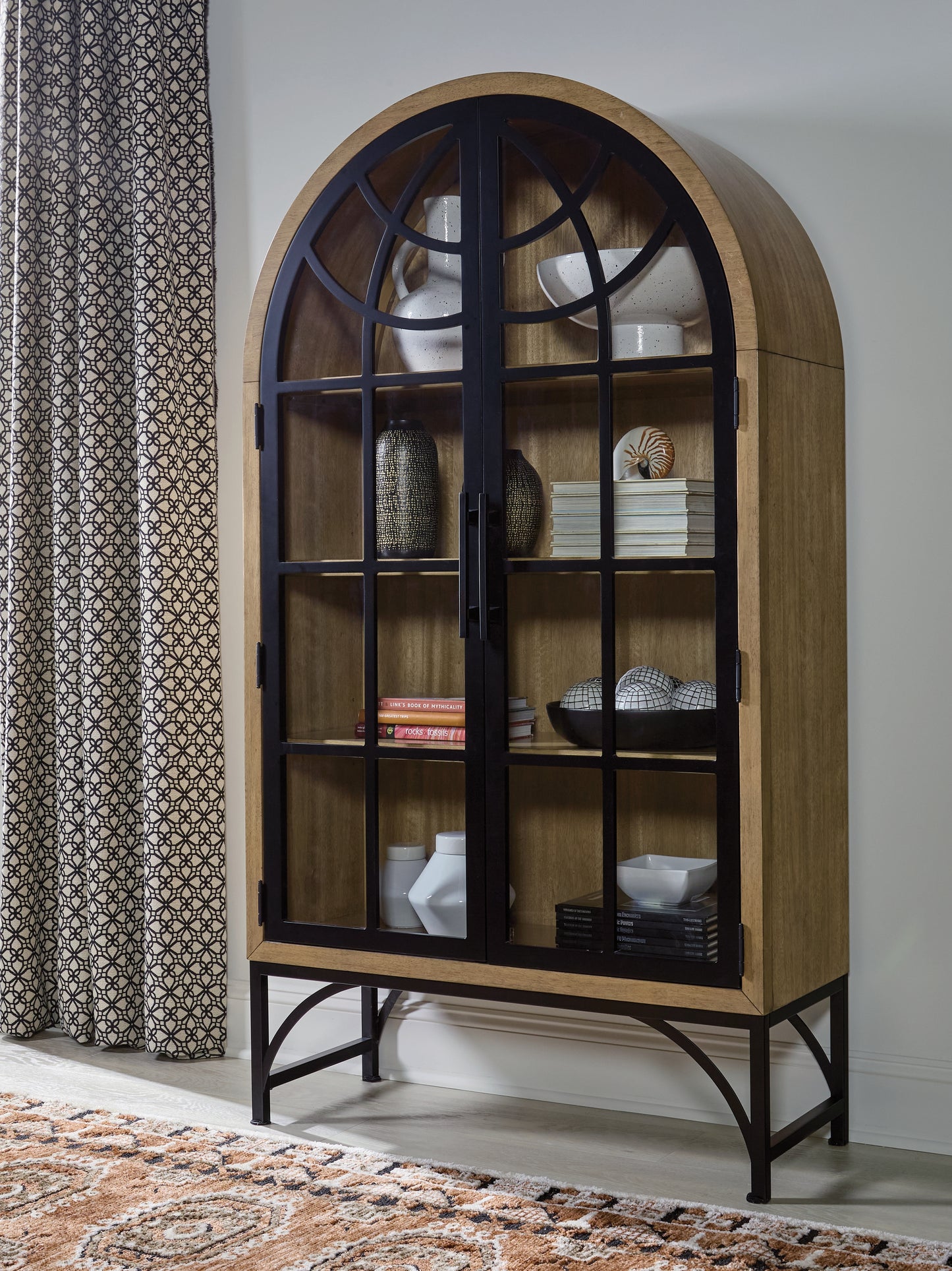 Cape Furniture Outlet - Ashley Furniture - Gwenwich Accent Cabinet - Accent Cabinet / Natural/Black - A4000704