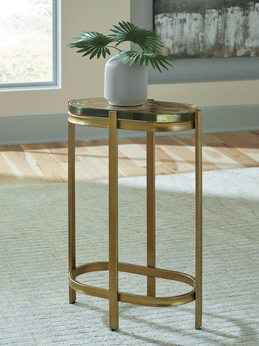 Cape Furniture Outlet - Ashley Furniture - Porterville Accent Table - Accent Table / Gold Finish - A4000716