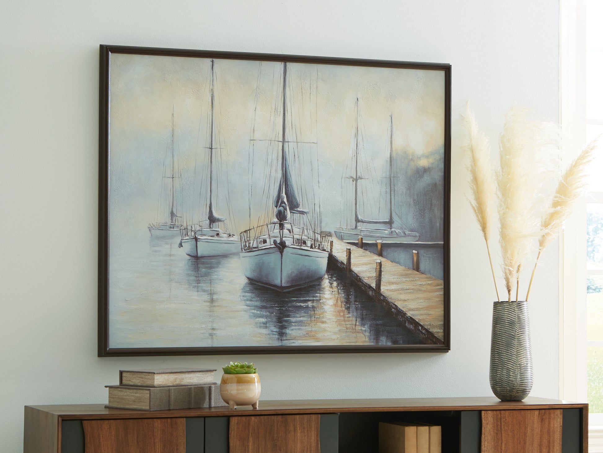 Cape Furniture Outlet - Ashley Furniture - Worthney Wall Decor - Wall Art / Blue/White/Brown - A8000457