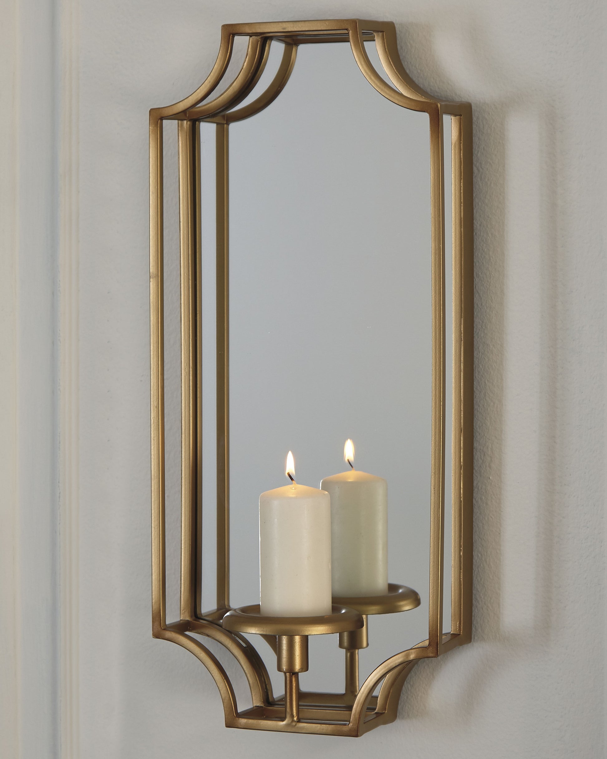 Cape Furniture Outlet - Ashley Furniture - Dumi Wall Decor - Wall Sconce / Gold Finish - A8010153