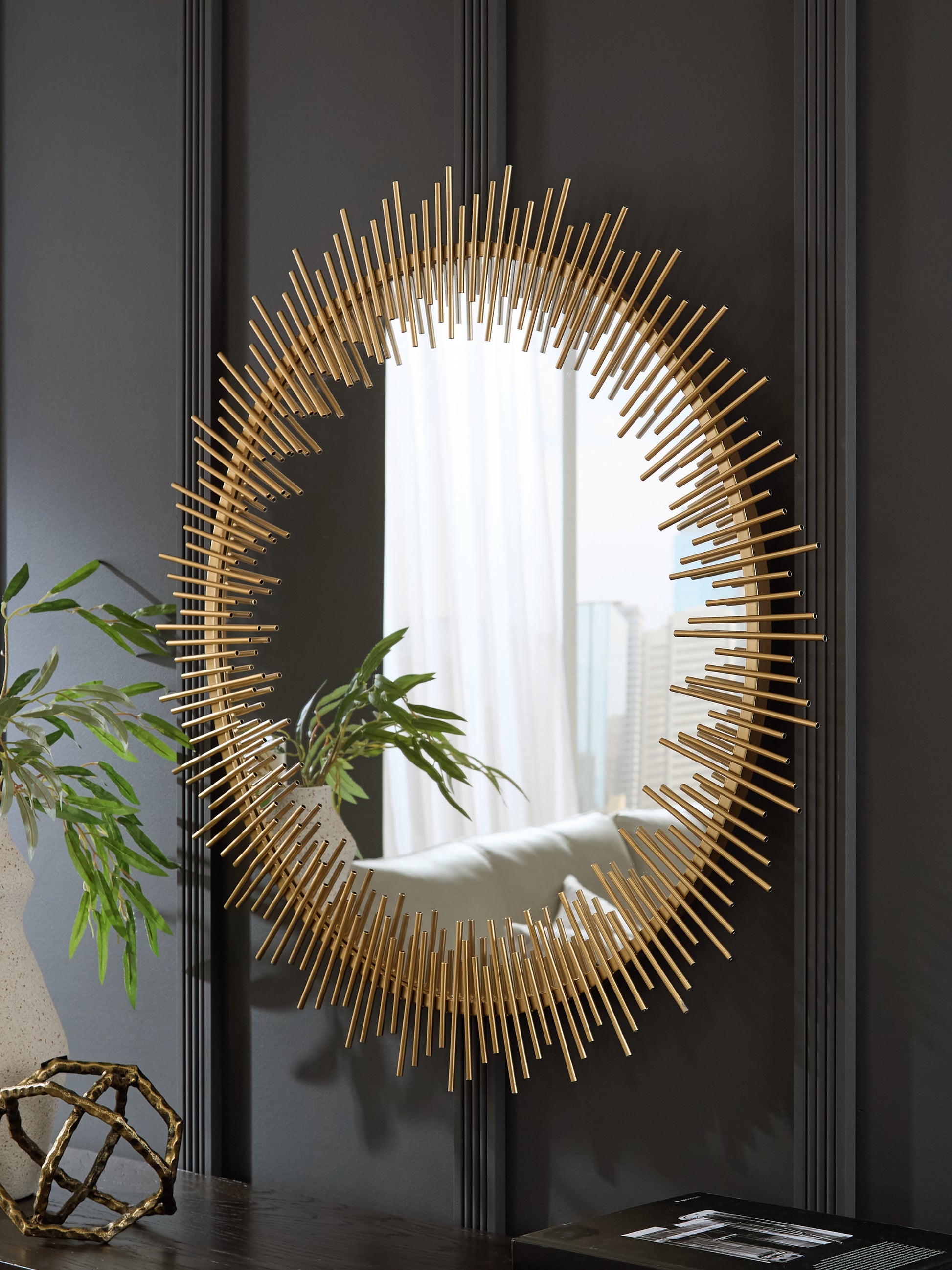 Cape Furniture Outlet - Ashley Furniture - Wainport Mirror - Accent Mirror / Gold Finish - A8010405