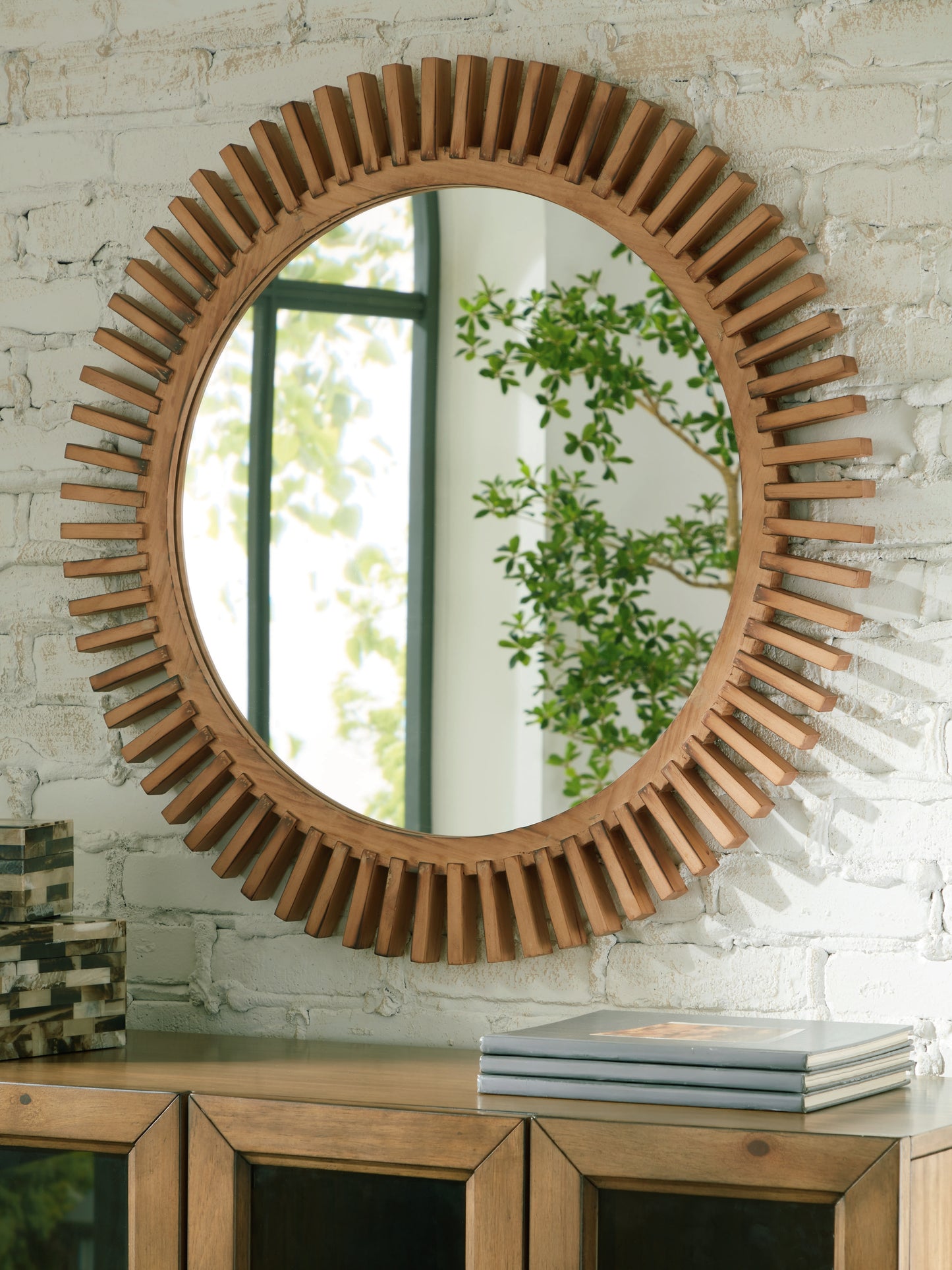 Cape Furniture Outlet - Ashley Furniture - Tedwell Mirror - Accent Mirror / Brown - A8010410
