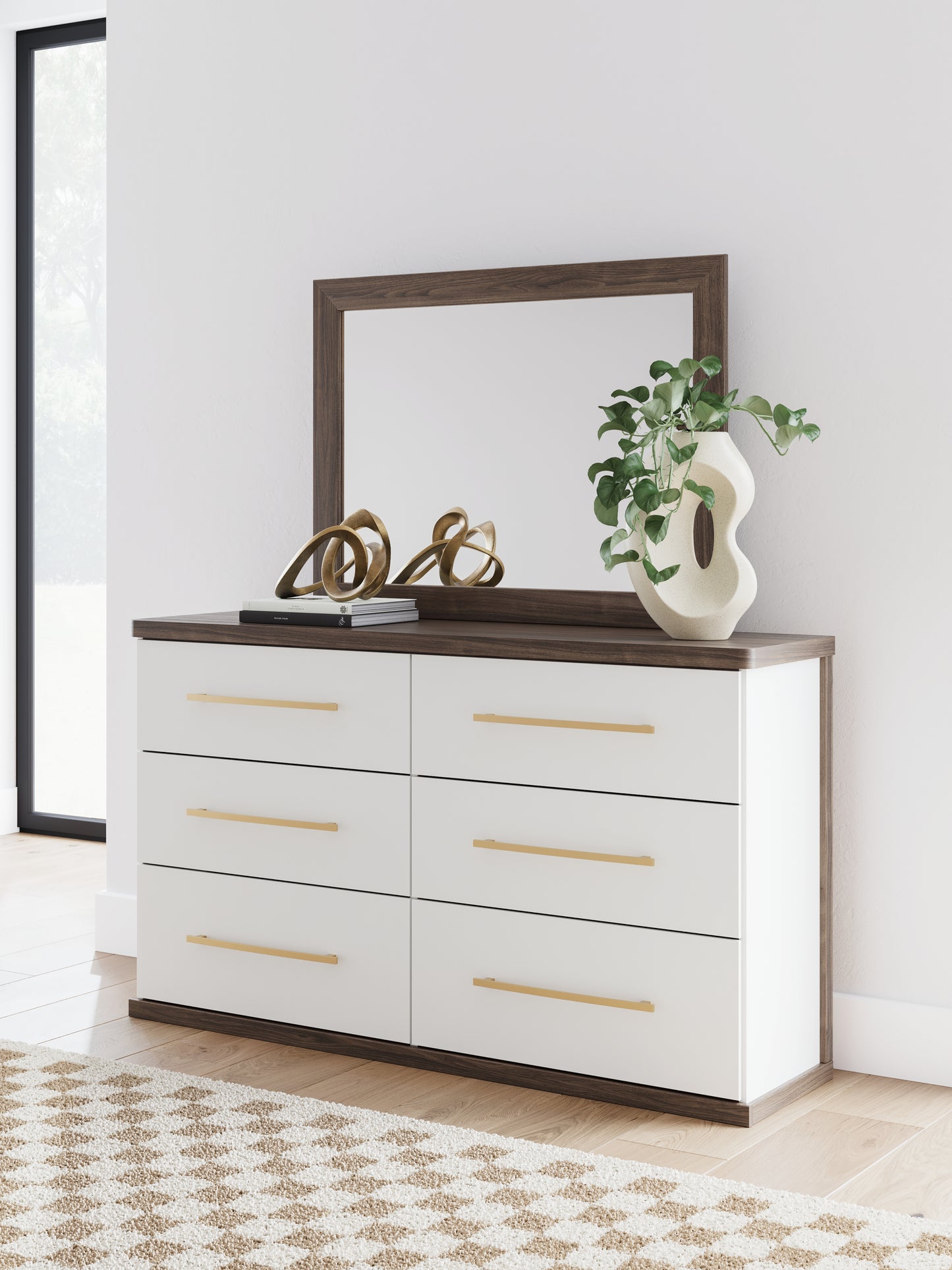 Cape Furniture Outlet - Ashley Furniture - Kendanport Bedroom - Dresser and Mirror / Brown - PCB1108B1
