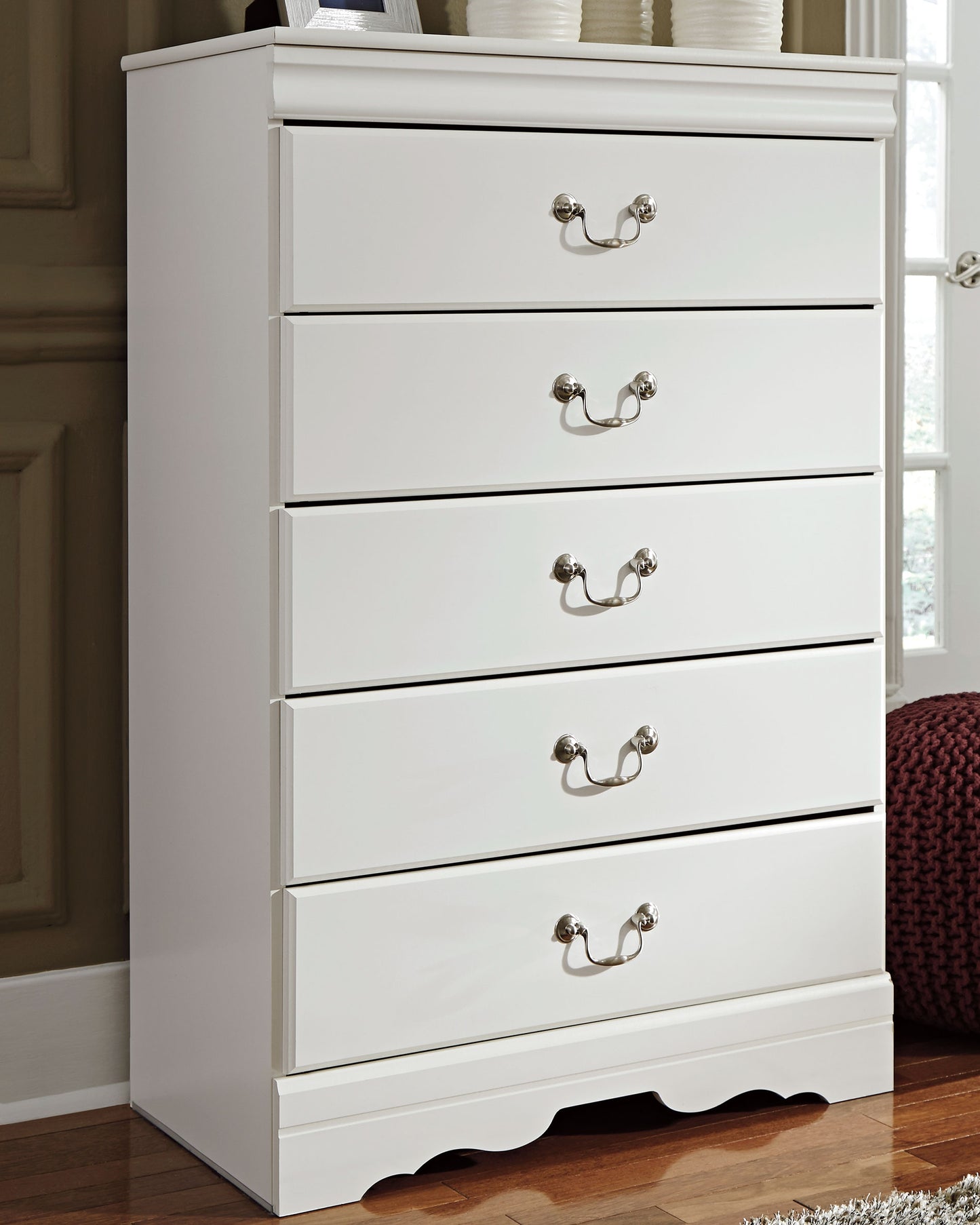 Cape Furniture Outlet - Ashley Furniture - Anarasia Bedroom - Two Drawer Night Stand / White - B129-92