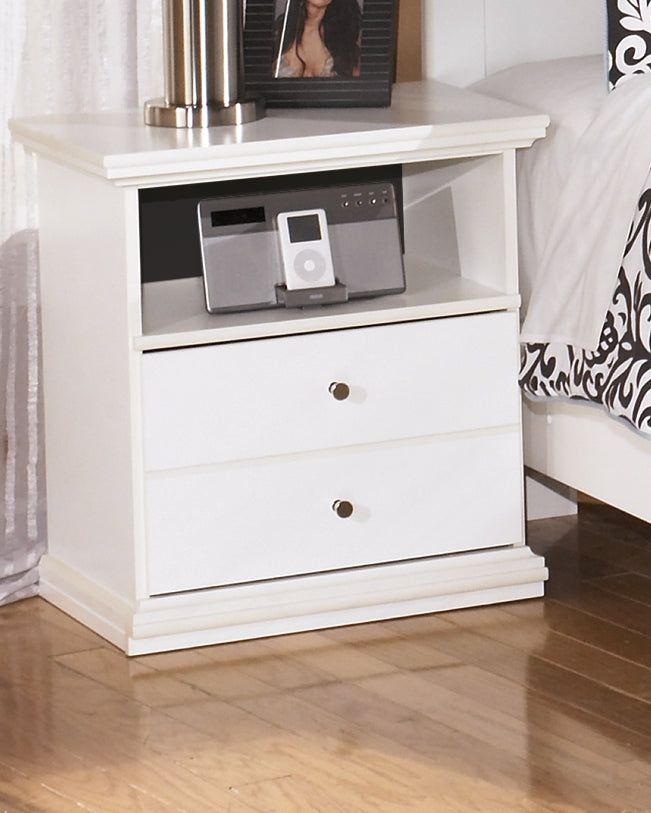Cape Furniture Outlet - Ashley Furniture - Bostwick Shoals Bedroom - One Drawer Night Stand / White - B139-91