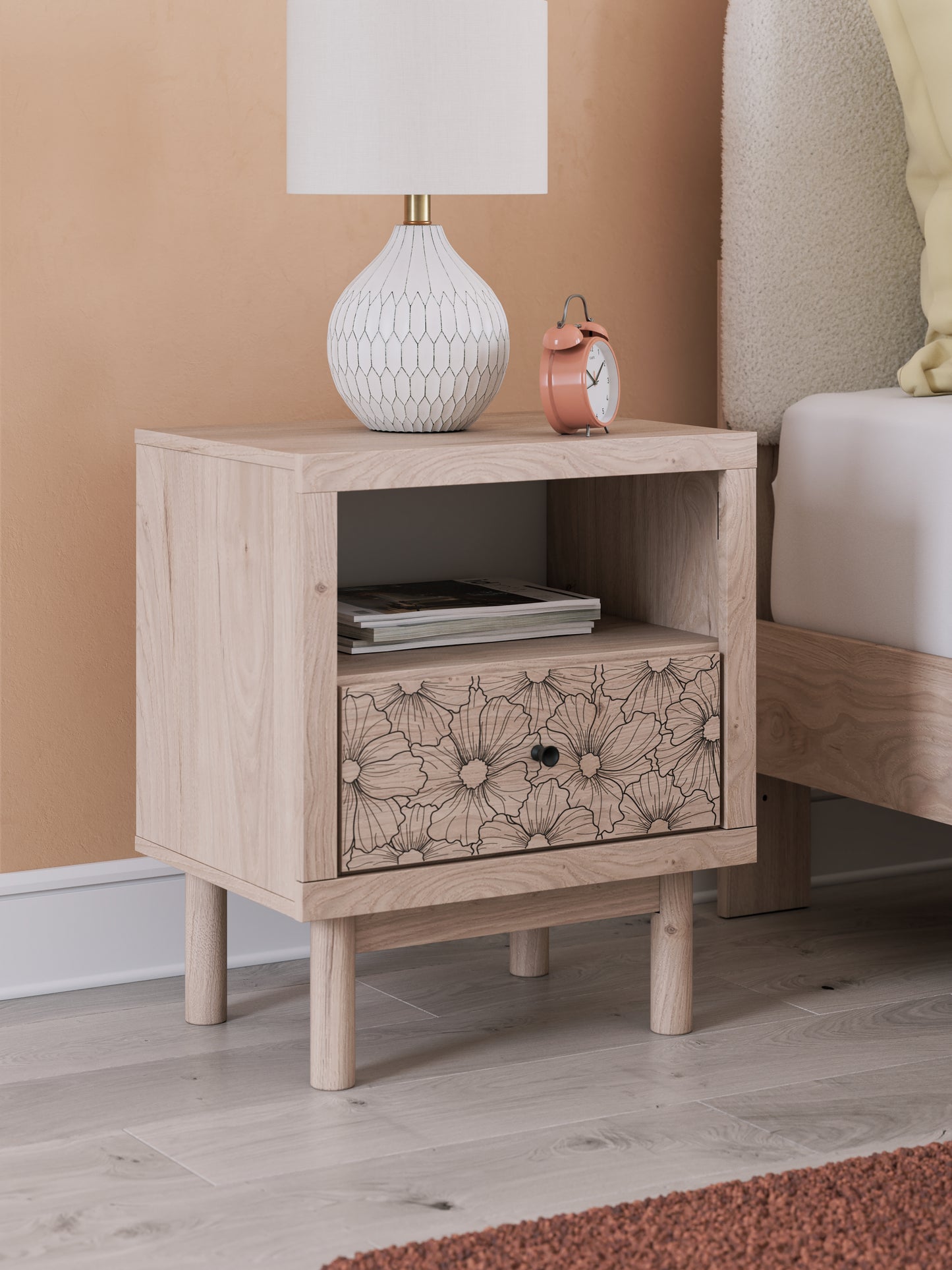 Cape Furniture Outlet - Ashley Furniture - Arloster Bedroom - Full Upholstered Day Bed with Storage / Tan/White - PCB1566B11