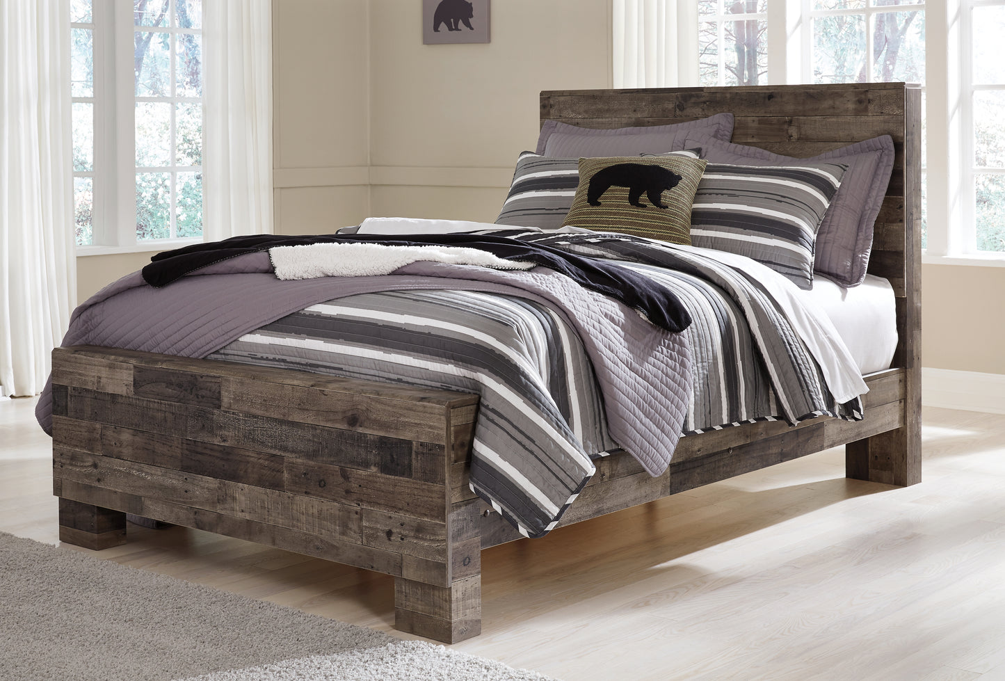 Cape Furniture Outlet - Ashley Furniture - Derekson Bedroom - Full Panel Bed / Multi Gray - B200B4