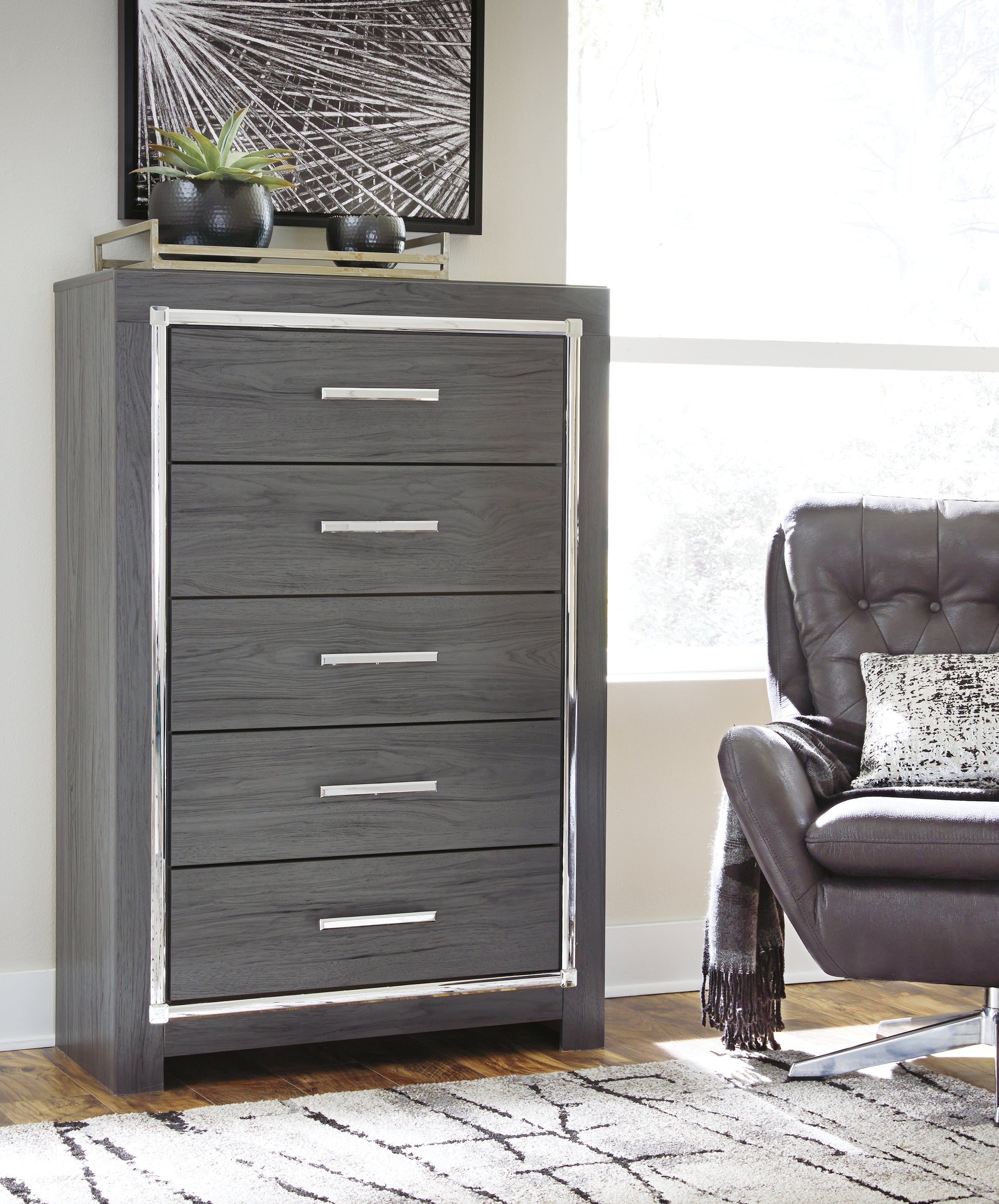 Cape Furniture Outlet - Ashley Furniture - Lodanna Bedroom - King Panel Bed / Gray - B214B10