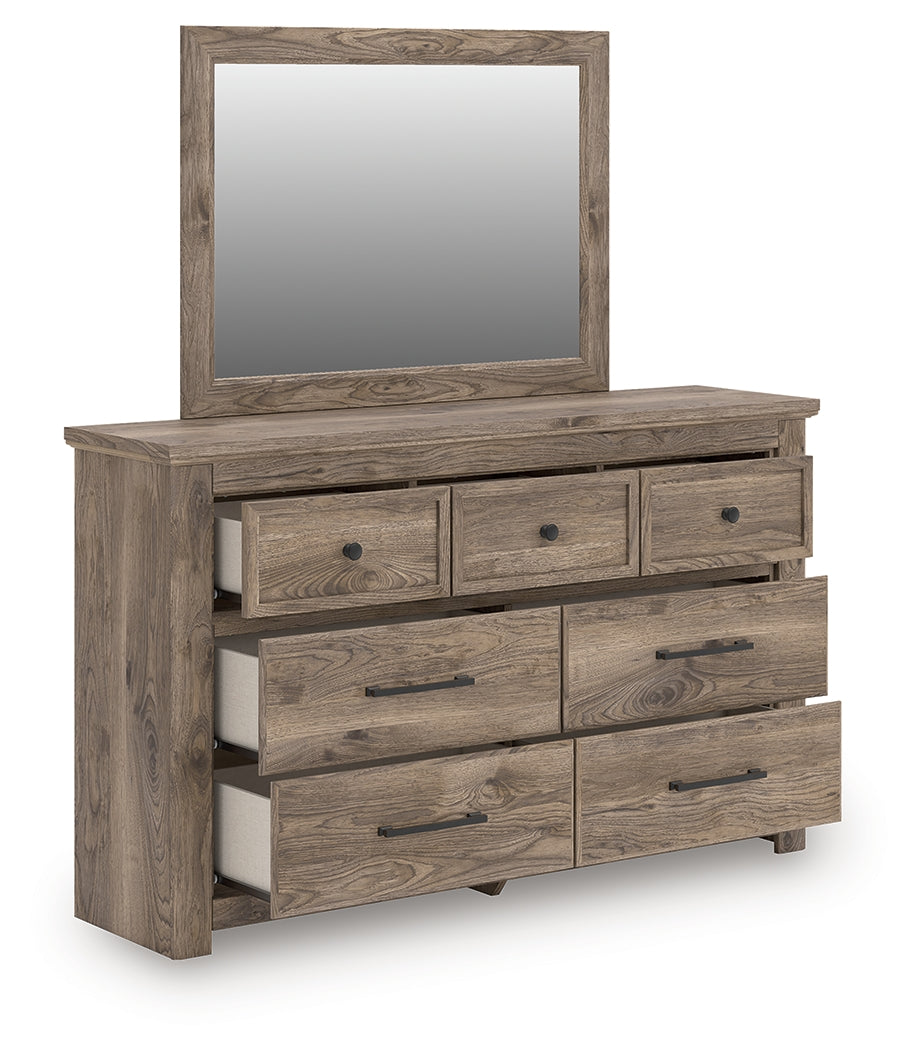 Cape Furniture Outlet - Ashley Furniture - Rusticott Bedroom - Dresser and Mirror / Brown - PCB2260B1