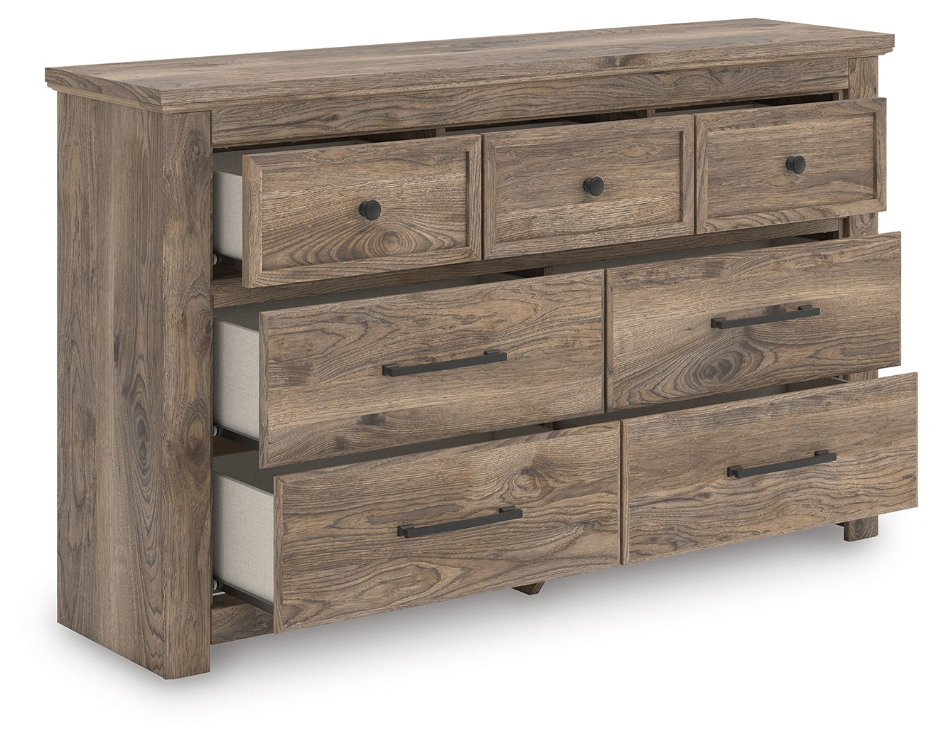 Cape Furniture Outlet - Ashley Furniture - Rusticott Bedroom - Seven Drawer Dresser / Brown - PCB2260-31