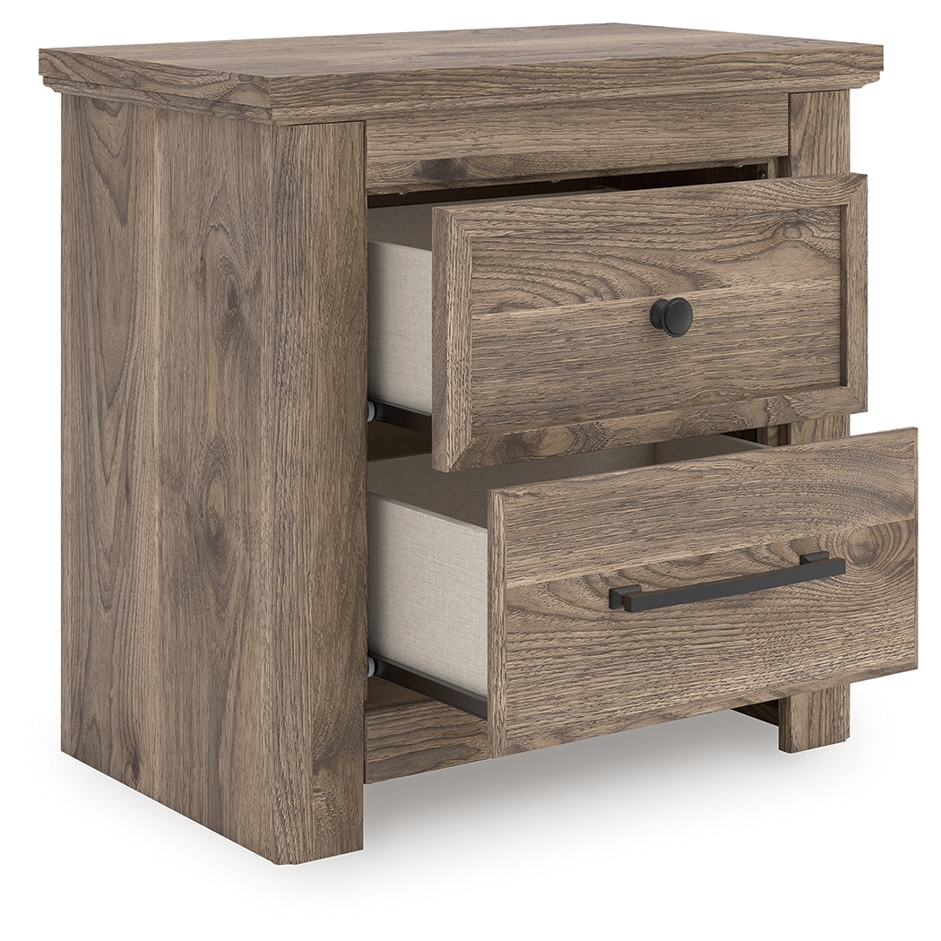Cape Furniture Outlet - Ashley Furniture - Rusticott Bedroom - Two Drawer Night Stand / Brown - PCB2260-92