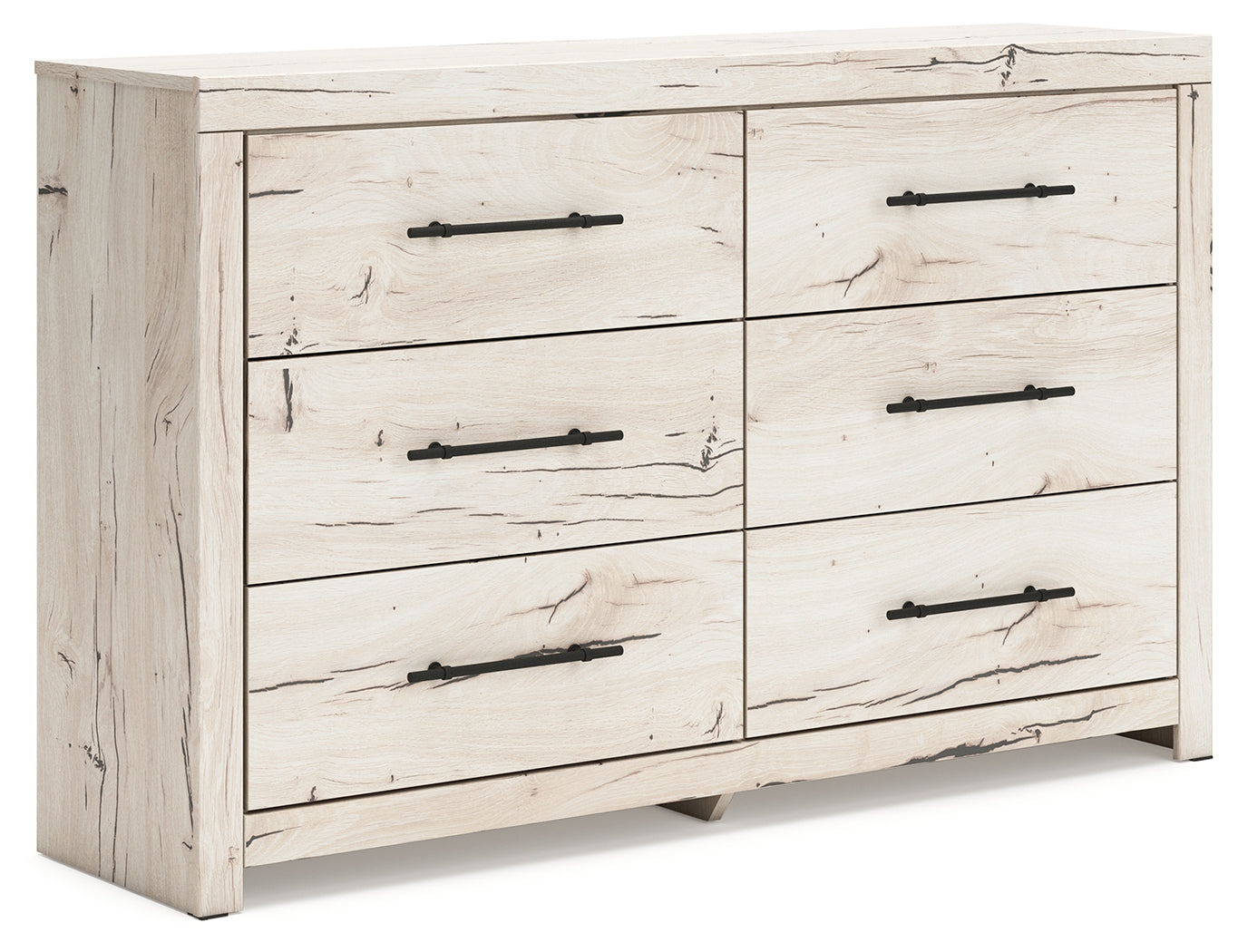 Cape Furniture Outlet - Ashley Furniture - Lawroy Bedroom - Six Drawer Dresser / Light Natural - B2310-31