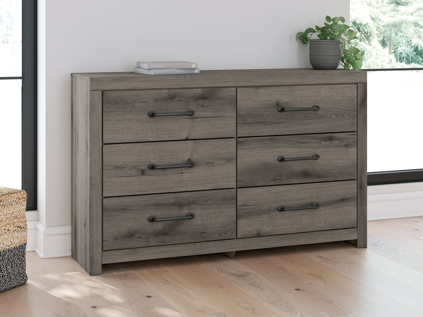 Cape Furniture Outlet - Ashley Furniture - Graystorm Bedroom - Six Drawer Dresser / Brown Gray - PCB2405-31