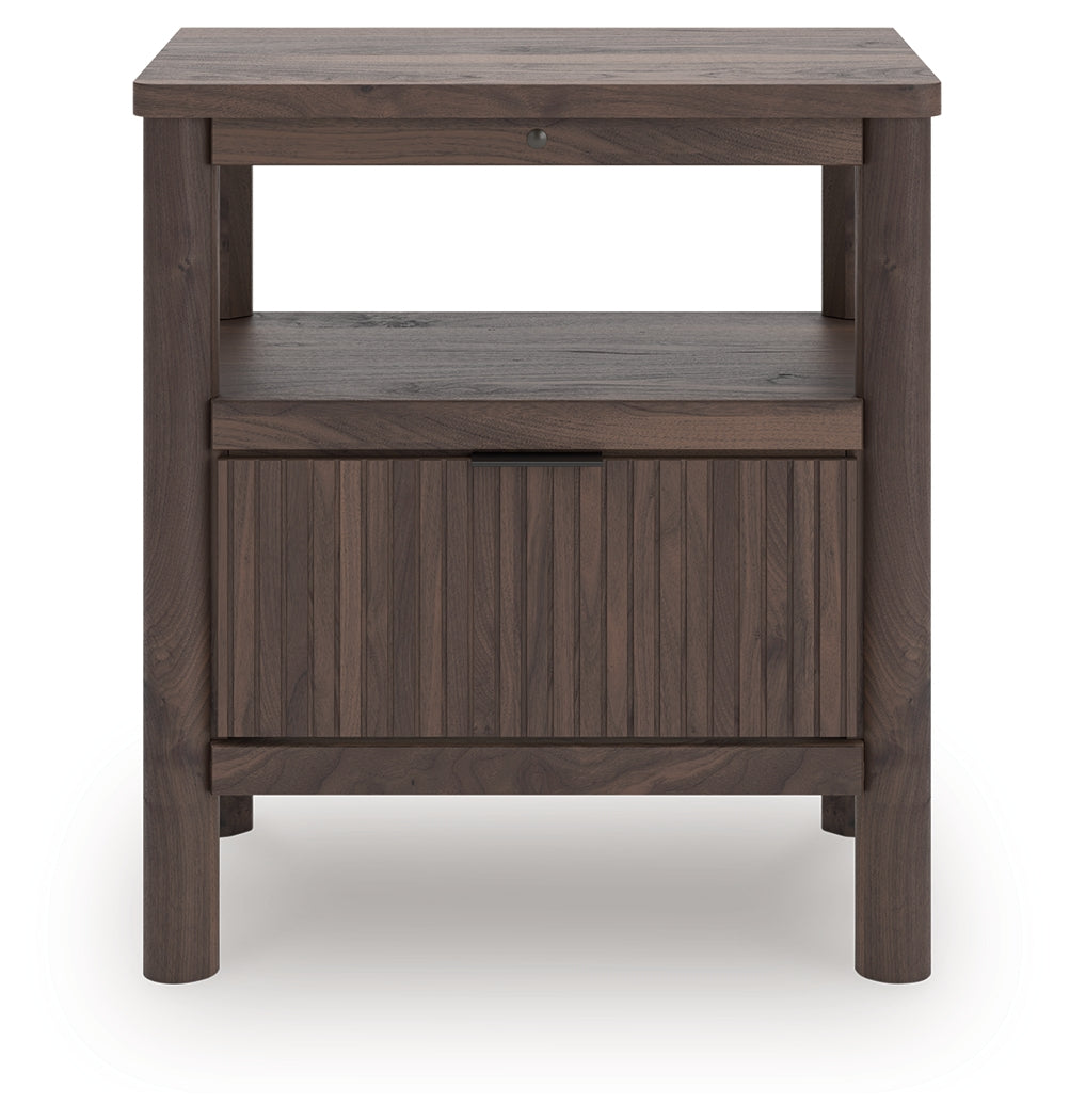 Cape Furniture Outlet - Ashley Furniture - Pamytta Bedroom - One Drawer Night Stand / Brown - PCB2614-91
