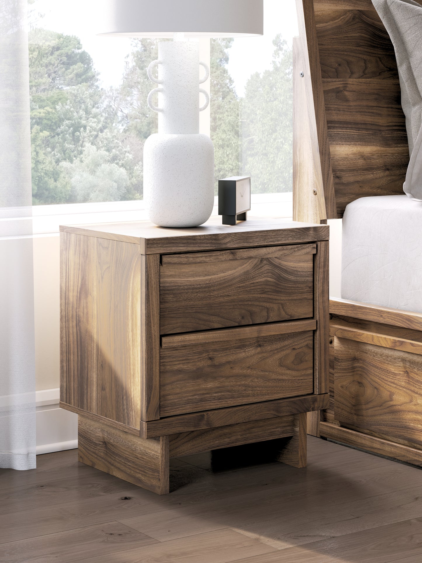 Cape Furniture Outlet - Ashley Furniture - Chirason Bedroom - Two Drawer Night Stand / Brown - PCB3367-92