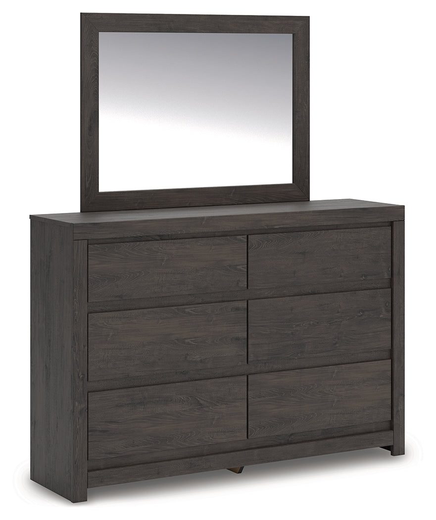 Cape Furniture Outlet - Ashley Furniture - Fraluna Bedroom - Dresser and Mirror / Charcoal - PCB3370B1