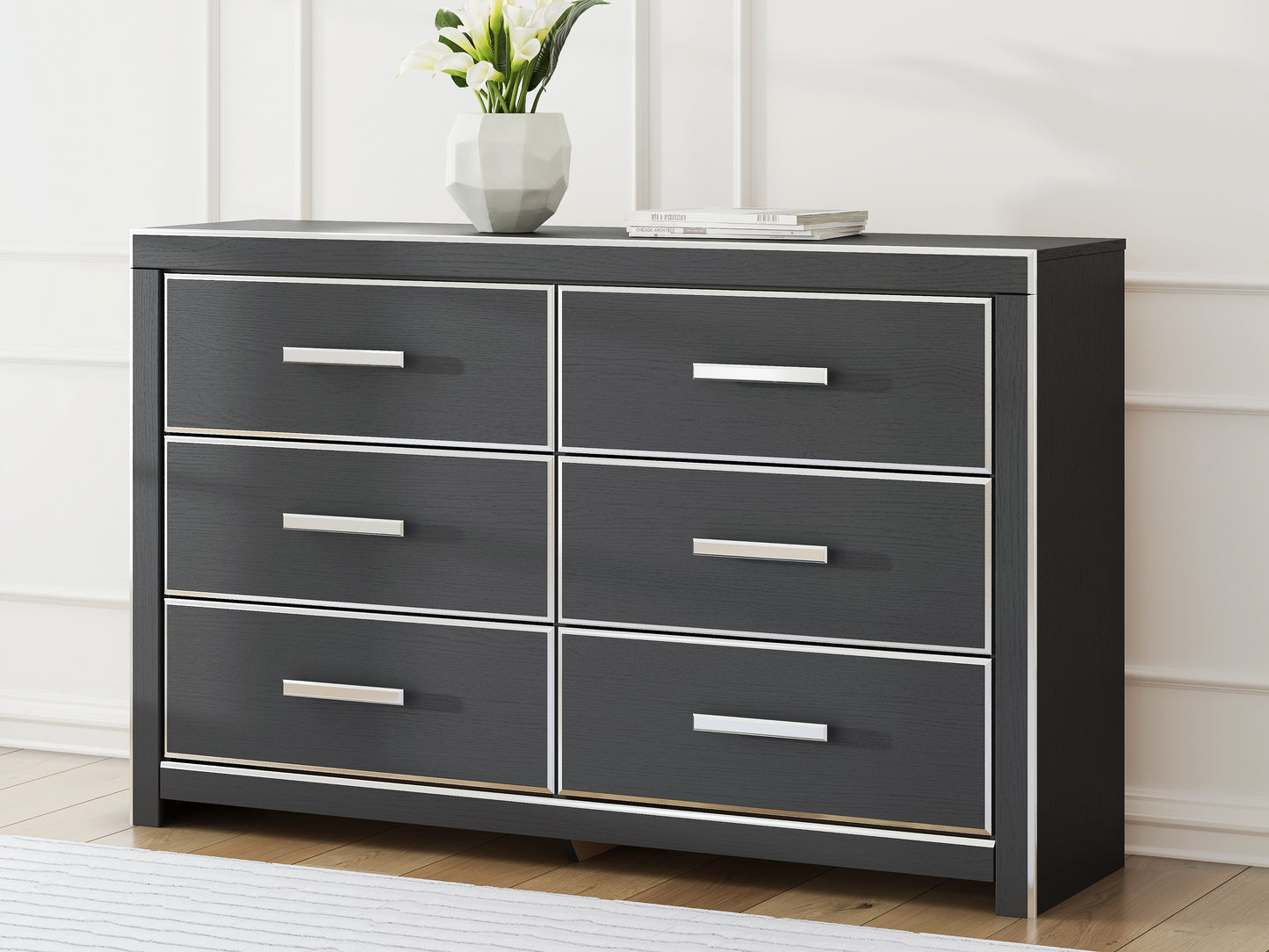 Cape Furniture Outlet - Ashley Furniture - Zuraleus Bedroom - Six Drawer Dresser / Black - PCB3380-31