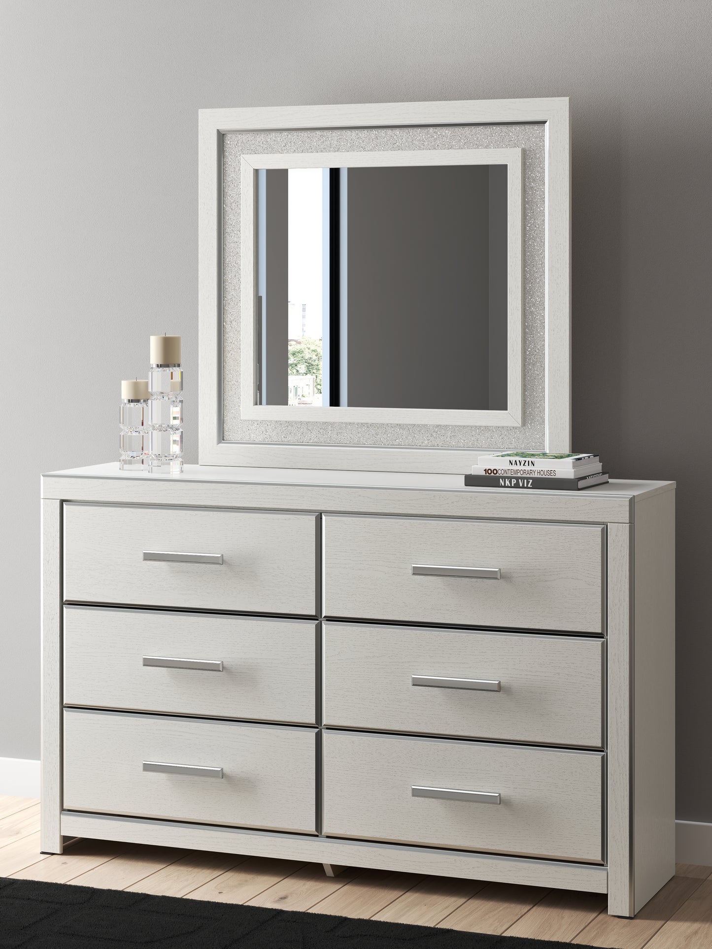 Cape Furniture Outlet - Ashley Furniture - Zuraleus Bedroom - Dresser and Mirror / White - PCB3381B1