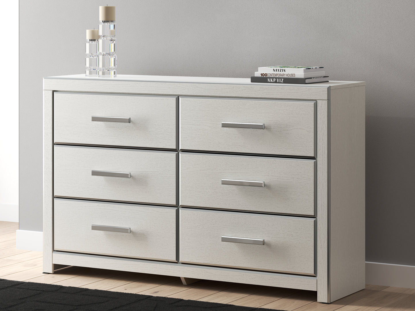 Cape Furniture Outlet - Ashley Furniture - Zuraleus Bedroom - Six Drawer Dresser / White - PCB3381-31