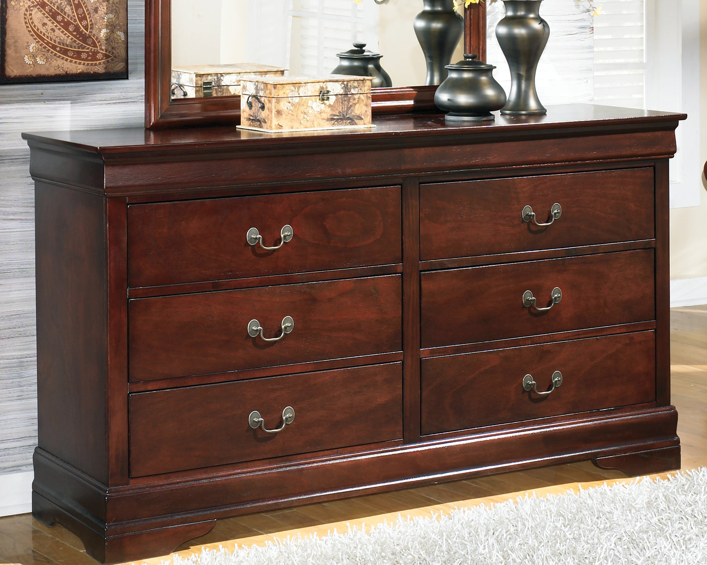 Cape Furniture Outlet - Ashley Furniture - Alisdair Bedroom - Dresser / Reddish Brown - B376-31