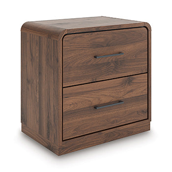 Cape Furniture Outlet - Ashley Furniture - Fortlorn Bedroom - Two Drawer Night Stand / Walnut Brown - PCB386-92