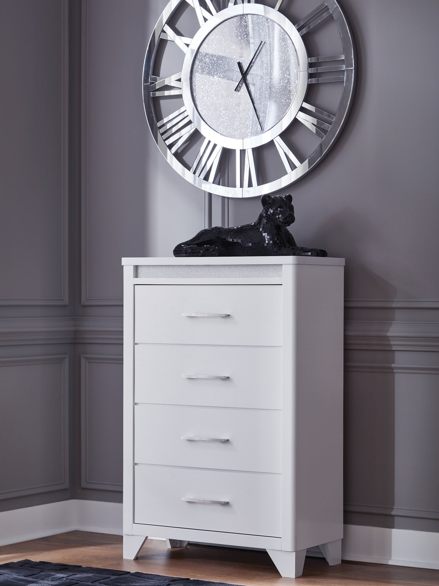 Cape Furniture Outlet - Ashley Furniture - Jarlee Bedroom - Four Drawer Chest / White - PCB392-46