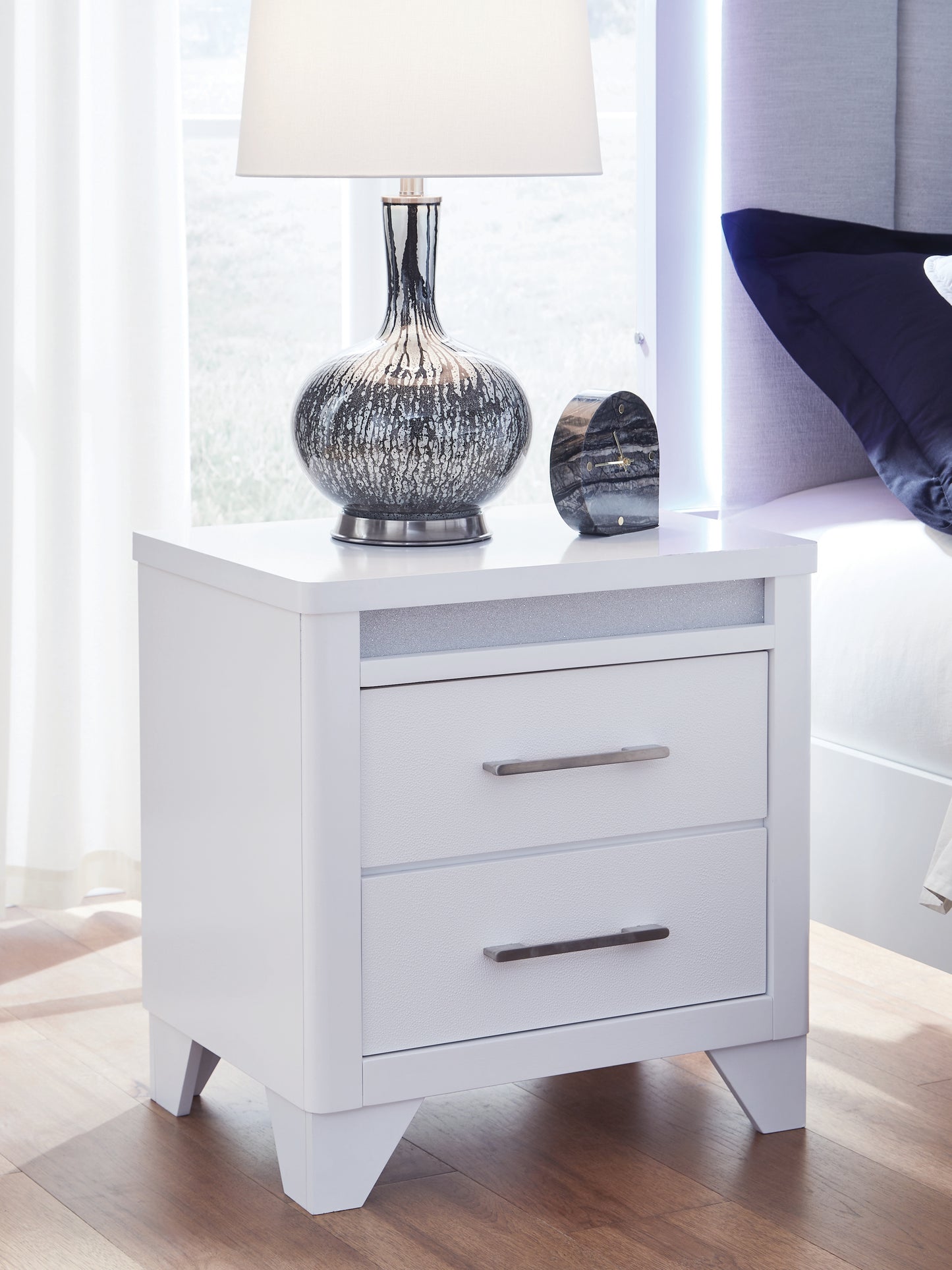 Cape Furniture Outlet - Ashley Furniture - Jarlee Bedroom - Two Drawer Night Stand / White - PCB392-92