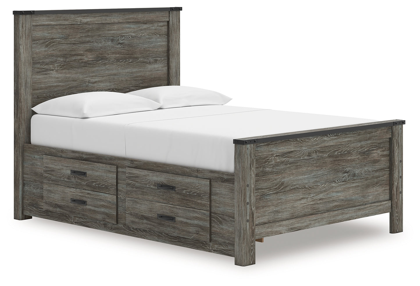 Cape Furniture Outlet - Ashley Furniture - Frandern Bedroom - Full Panel Bed with Storage / Black/Gray - B4480B24