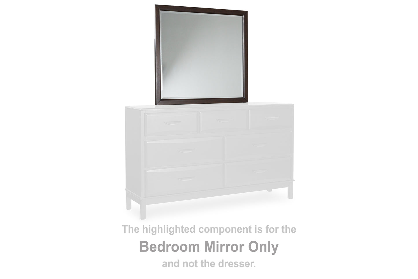 Cape Furniture Outlet - Ashley Furniture - Vanmore Bedroom - Bedroom Mirror / Dark Brown - B479-36