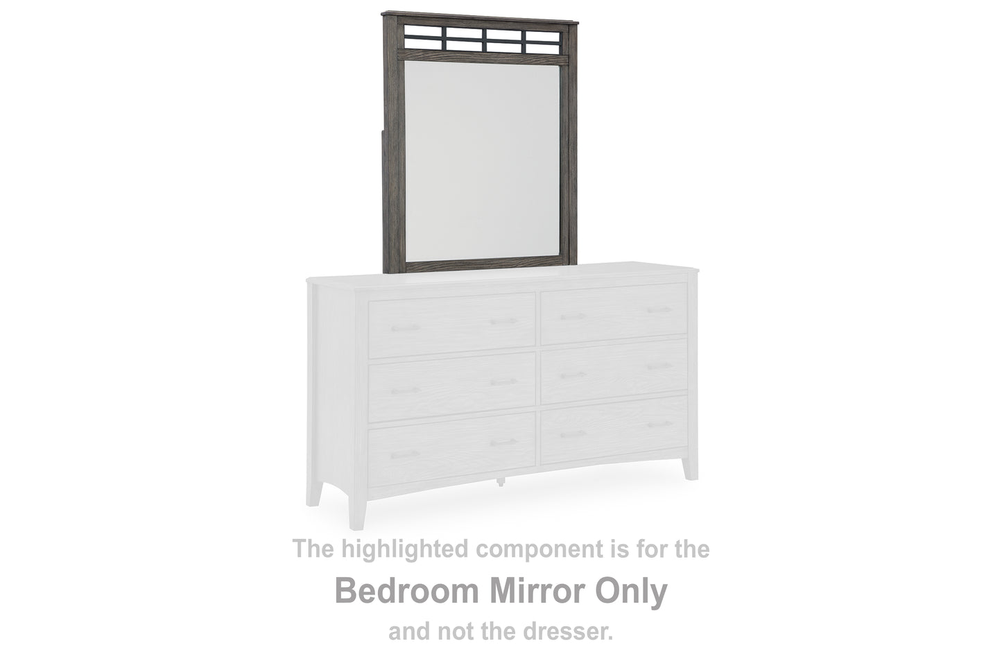 Cape Furniture Outlet - Ashley Furniture - Montillan Bedroom - Bedroom Mirror / Grayish Brown - B651-36
