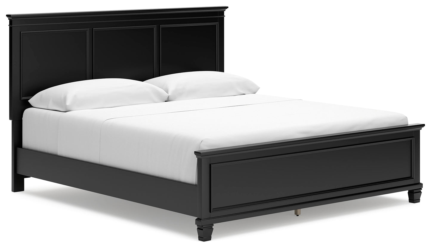 Cape Furniture Outlet - Ashley Furniture - Lanolee Bedroom - California King Panel Bed / Black - B687B9
