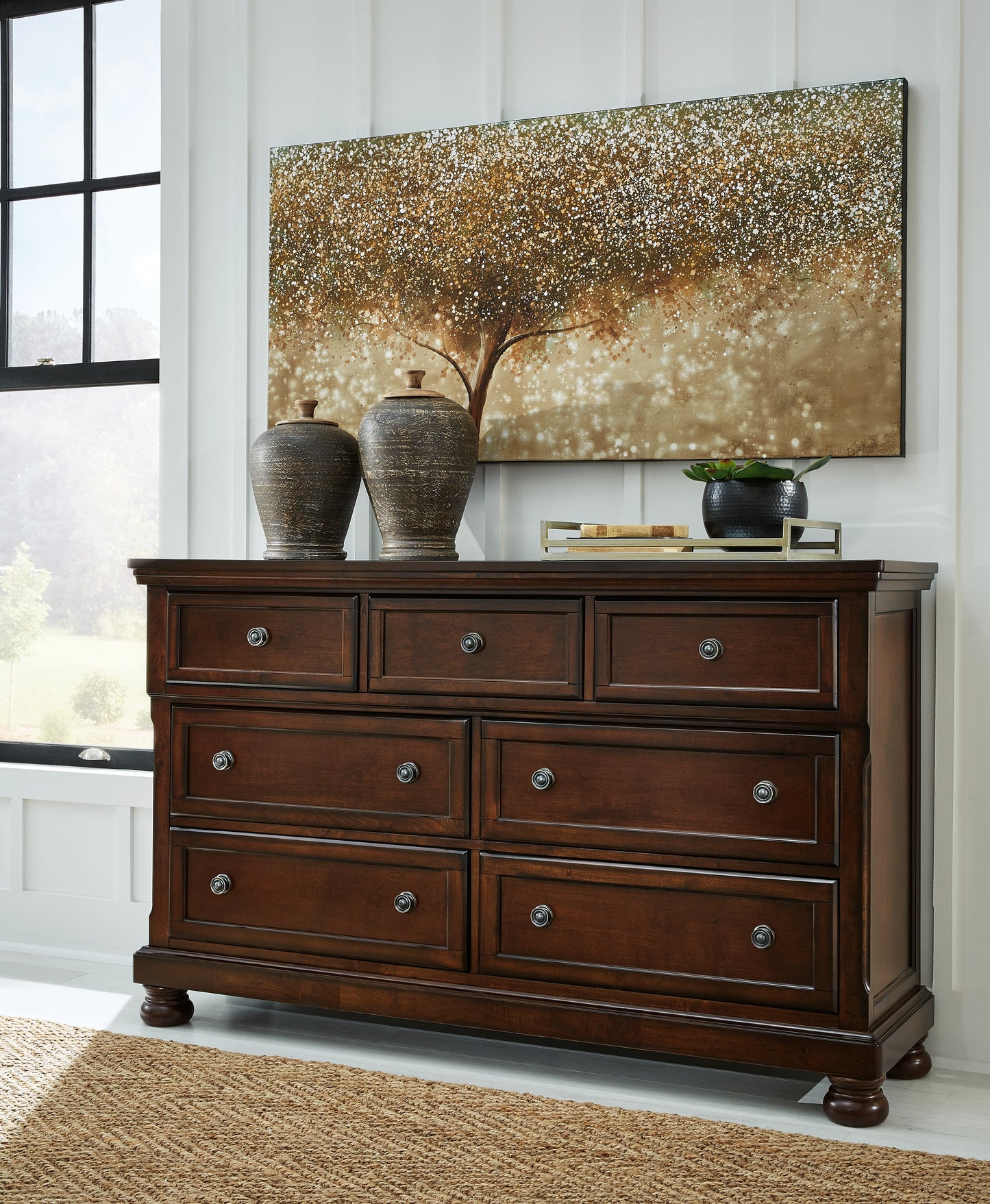 Cape Furniture Outlet - Ashley Furniture - Porter Bedroom - Queen Sleigh Bed / Rustic Brown - B697B48