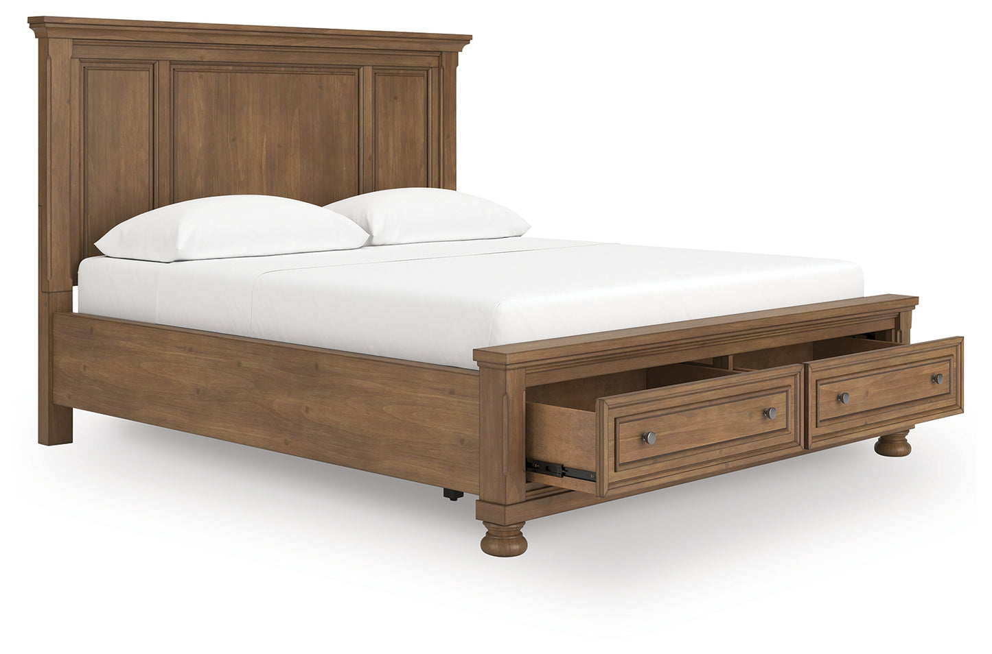 Cape Furniture Outlet - Ashley Furniture - Feddinger Bedroom - California King Panel Storage Bed / Medium Brown - PCB779B13