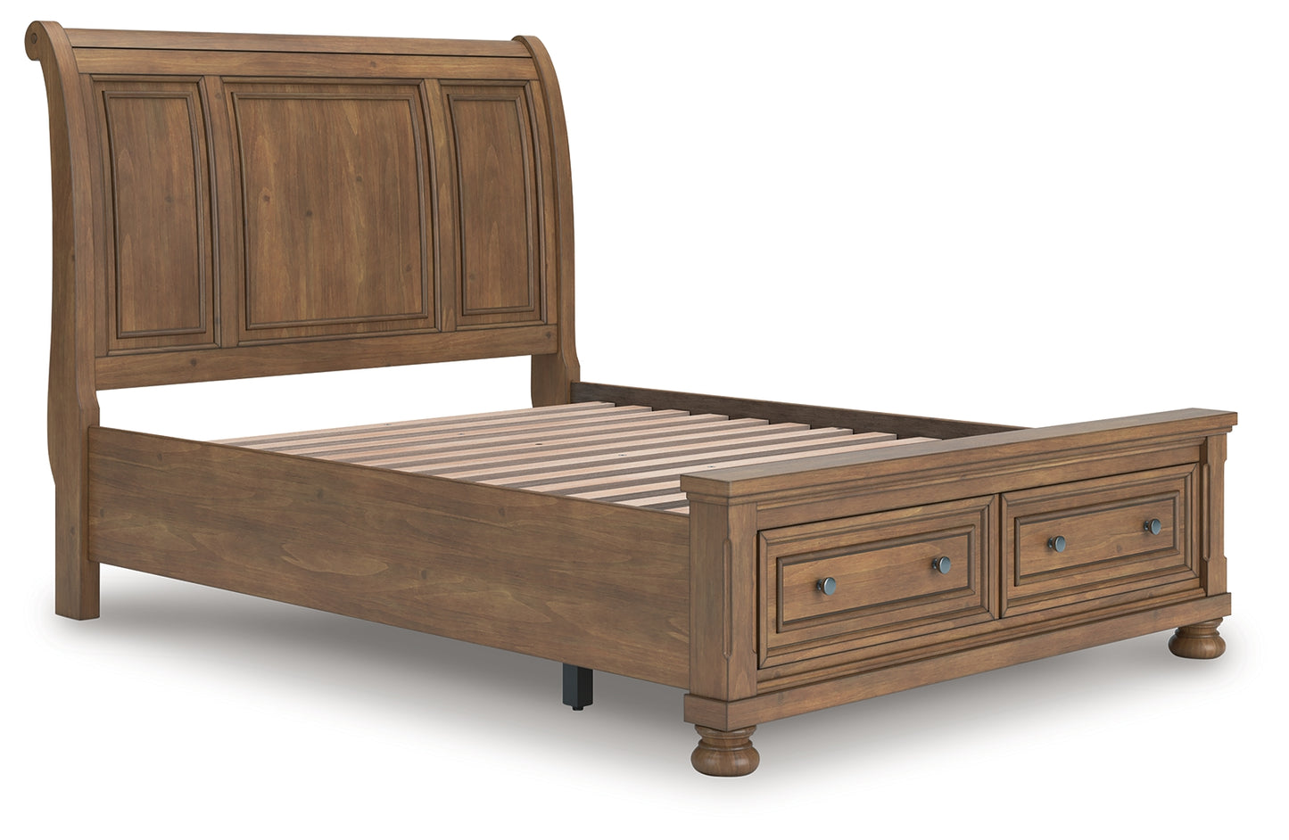 Cape Furniture Outlet - Ashley Furniture - Feddinger Bedroom - Queen Storage Sleigh Bed / Medium Brown - PCB779B4