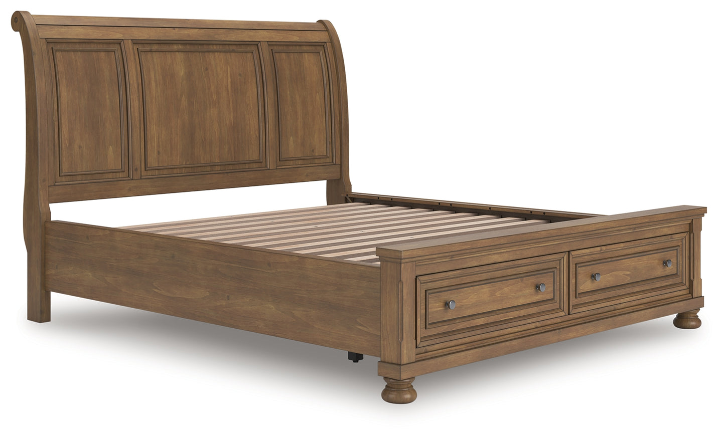 Cape Furniture Outlet - Ashley Furniture - Feddinger Bedroom - California King Storage Sleigh Bed / Medium Brown - PCB779B9
