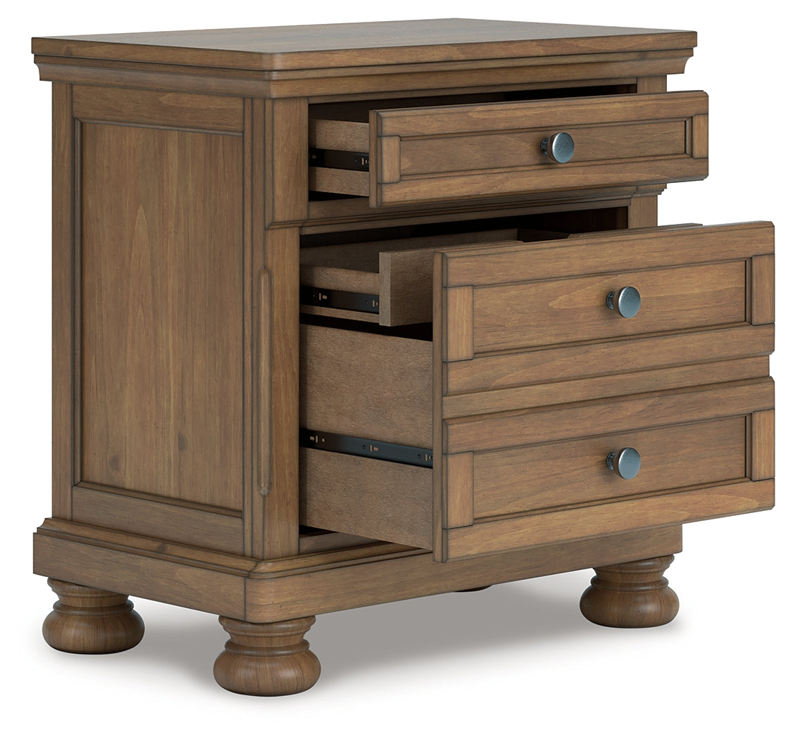 Cape Furniture Outlet - Ashley Furniture - Feddinger Bedroom - Two Drawer Night Stand / Medium Brown - PCB779-92