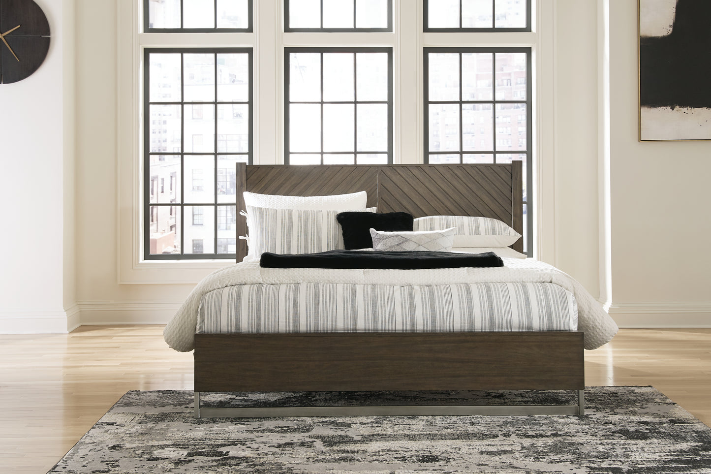 Cape Furniture Outlet - Ashley Furniture - Arkenton Bedroom - King Panel Bed / Grayish Brown - B786B4