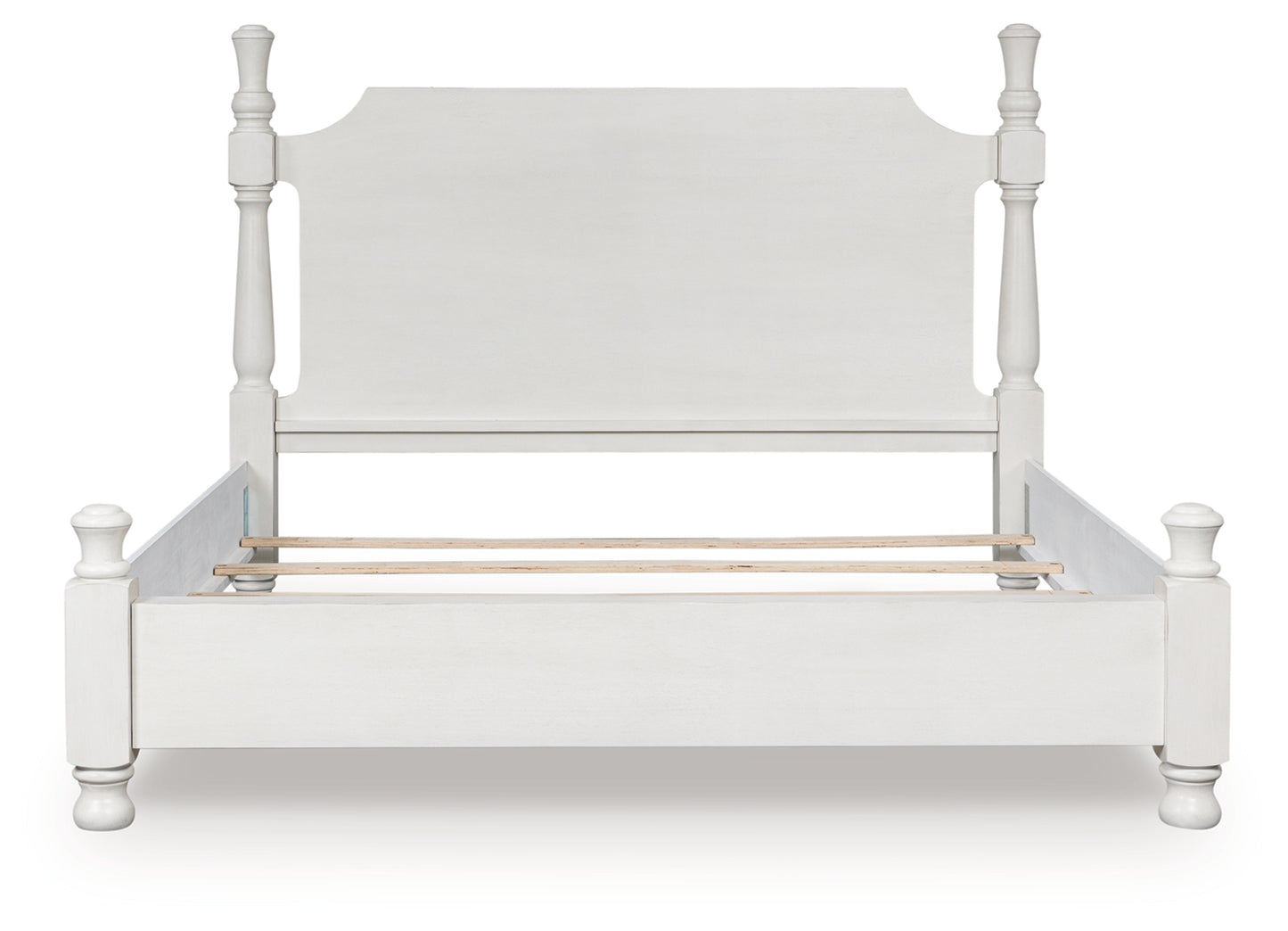 Cape Furniture Outlet - Ashley Furniture - Rowlenstown Bedroom - California King Poster Bed / Antique White - PCB823B5