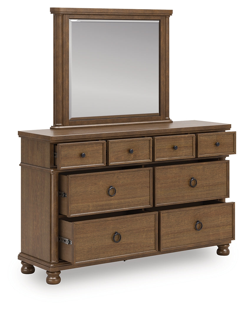 Cape Furniture Outlet - Ashley Furniture - Rowlenstown Bedroom - Dresser and Mirror / Brown - PCB824B1