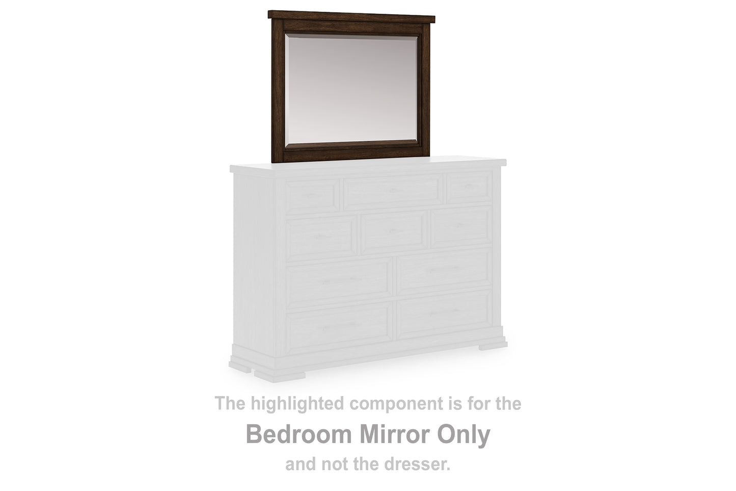 Cape Furniture Outlet - Ashley Furniture - Taffenbrook Bedroom - Bedroom Mirror / Medium Brown - B849-36