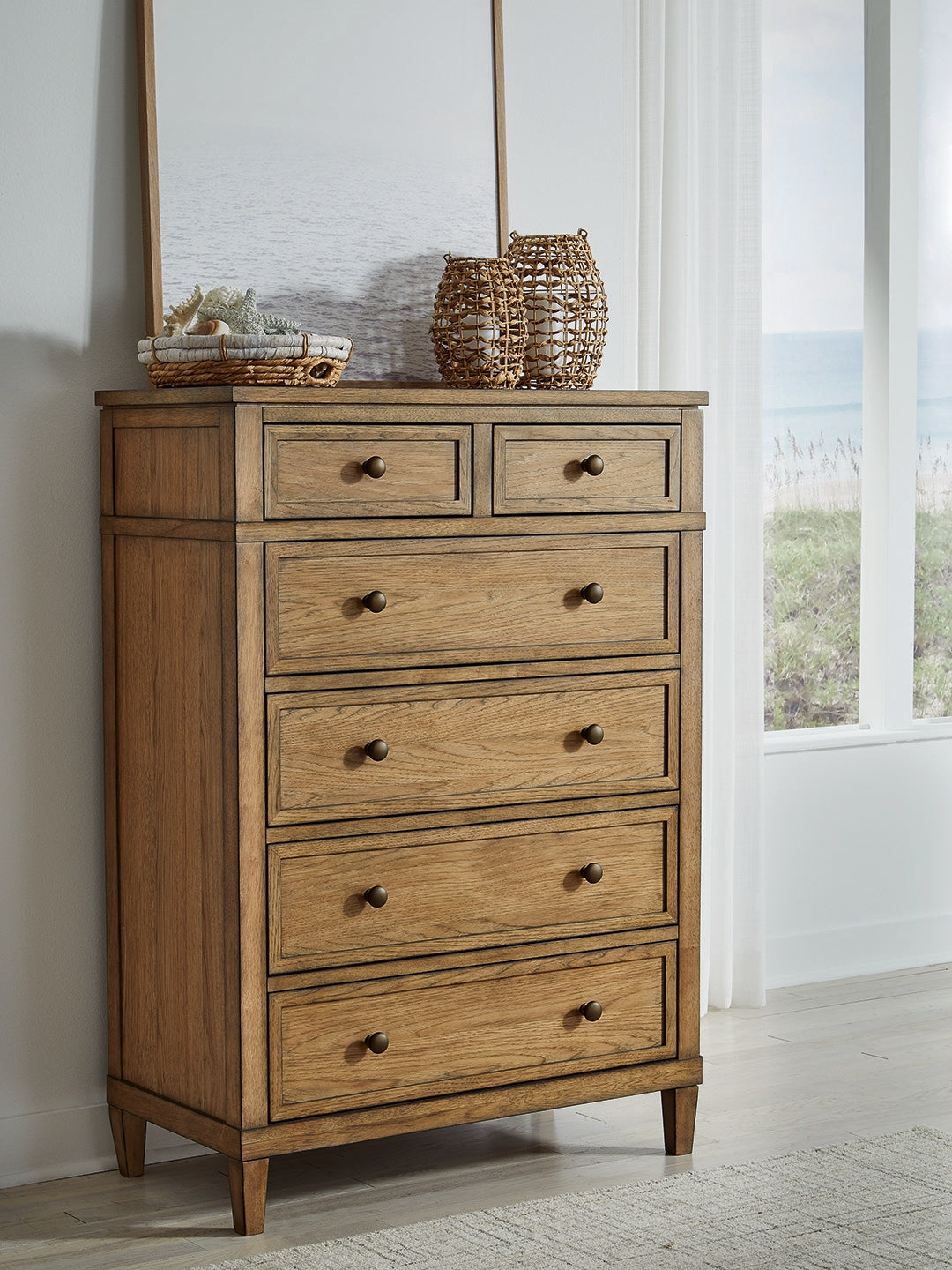 Cape Furniture Outlet - Ashley Furniture - Sharlance Bedroom - Six Drawer Chest / Brown - B895-46