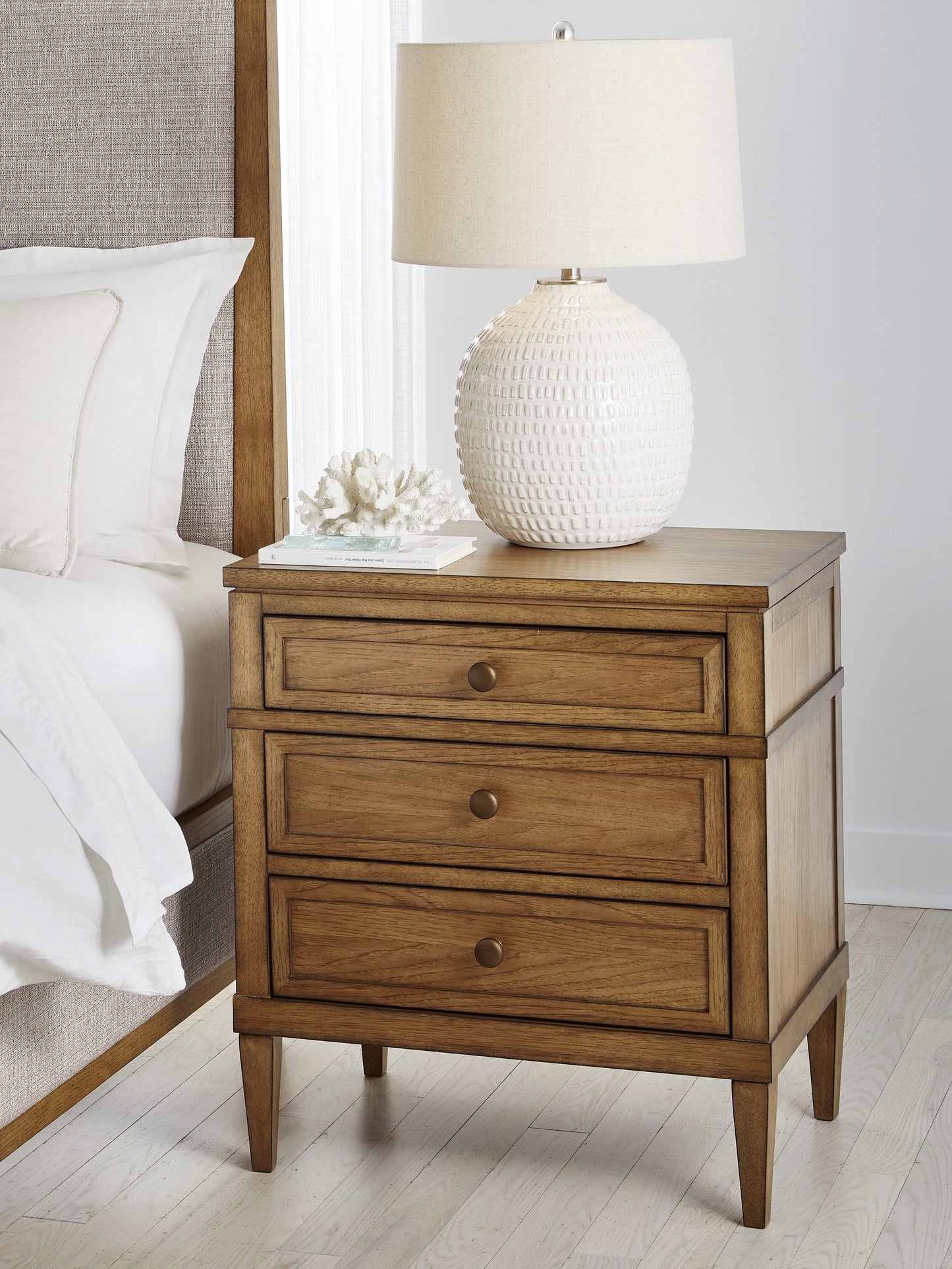 Cape Furniture Outlet - Ashley Furniture - Sharlance Bedroom - Three Drawer Night Stand / Brown - B895-93