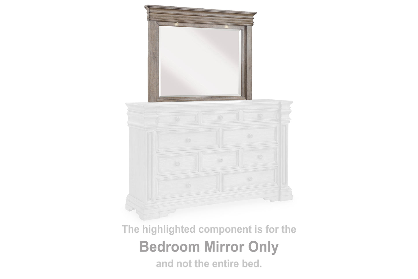Cape Furniture Outlet - Ashley Furniture - Blairhurst Bedroom - Bedroom Mirror / Light Grayish Brown - B916-36